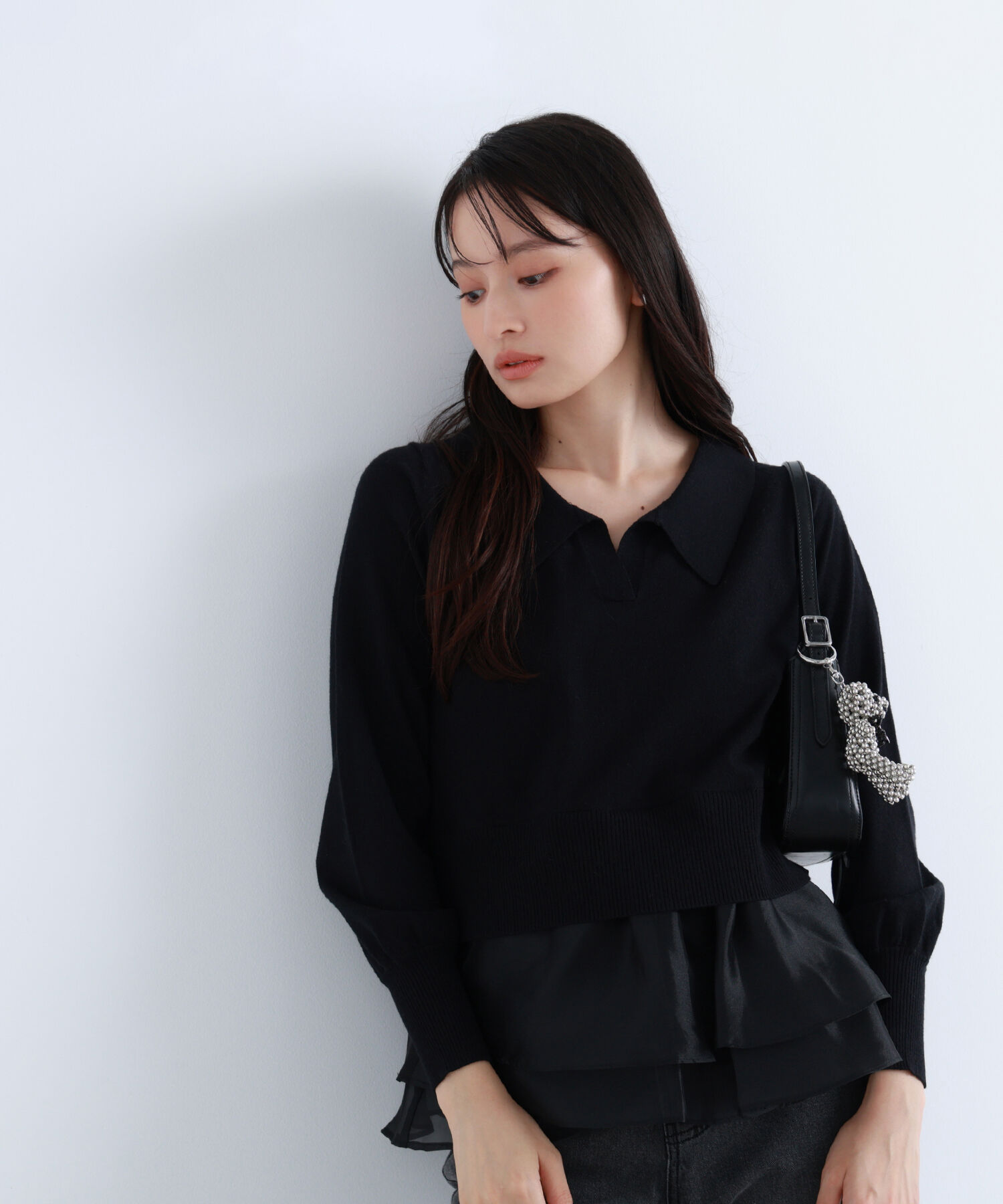  「オーガンドッキングスキッパーニット」|ニット・セーター|