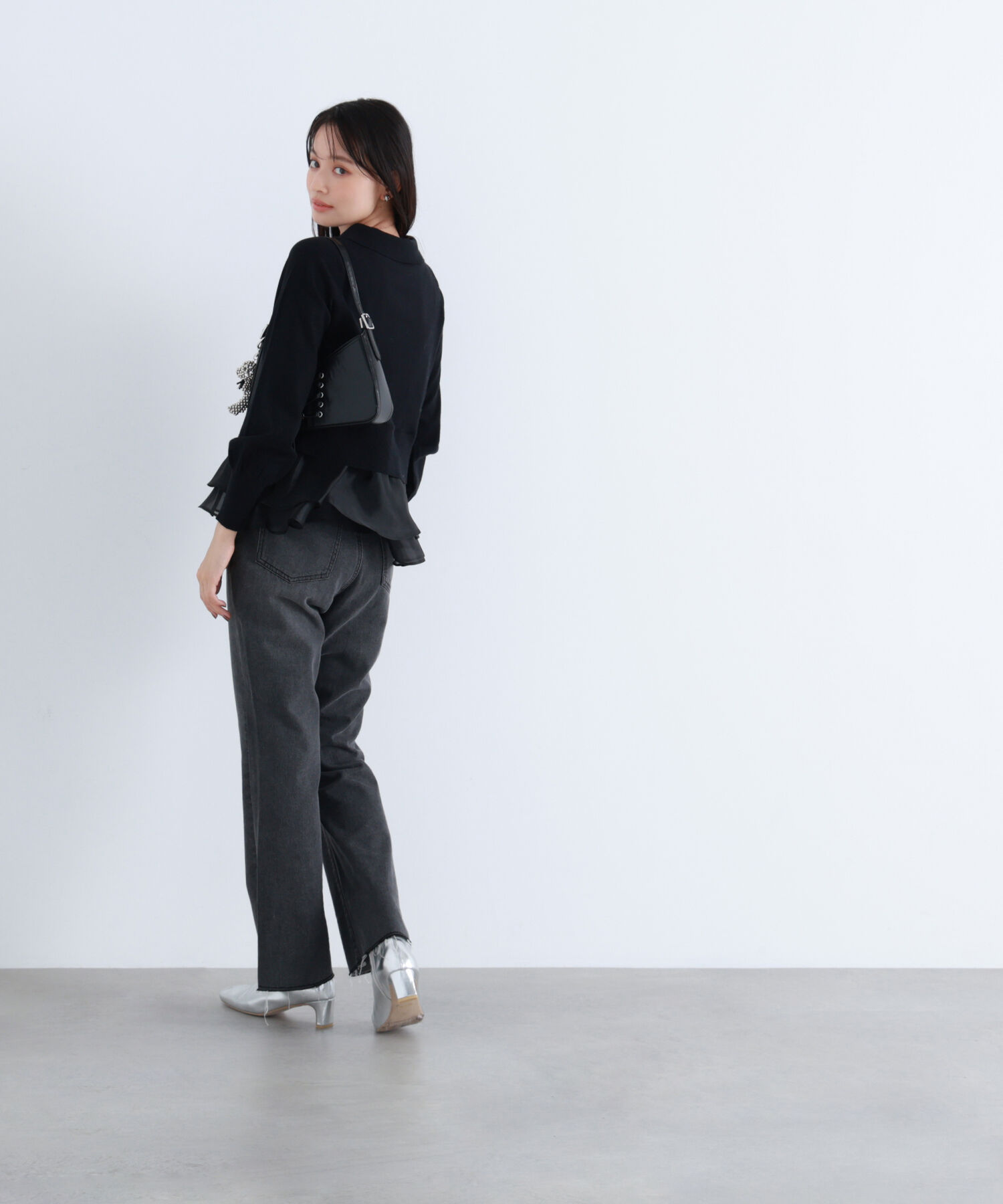  「オーガンドッキングスキッパーニット」|ニット・セーター|