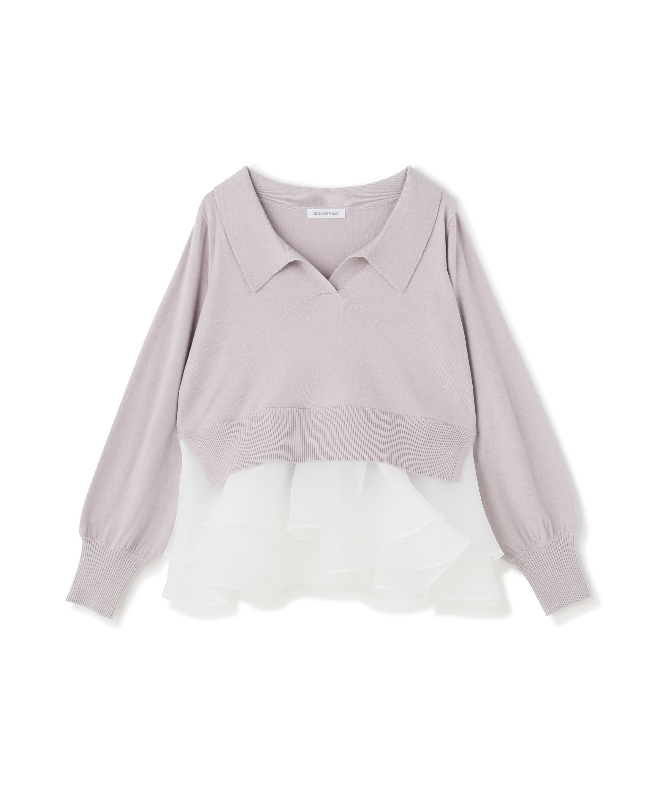  「オーガンドッキングスキッパーニット」|ニット・セーター|