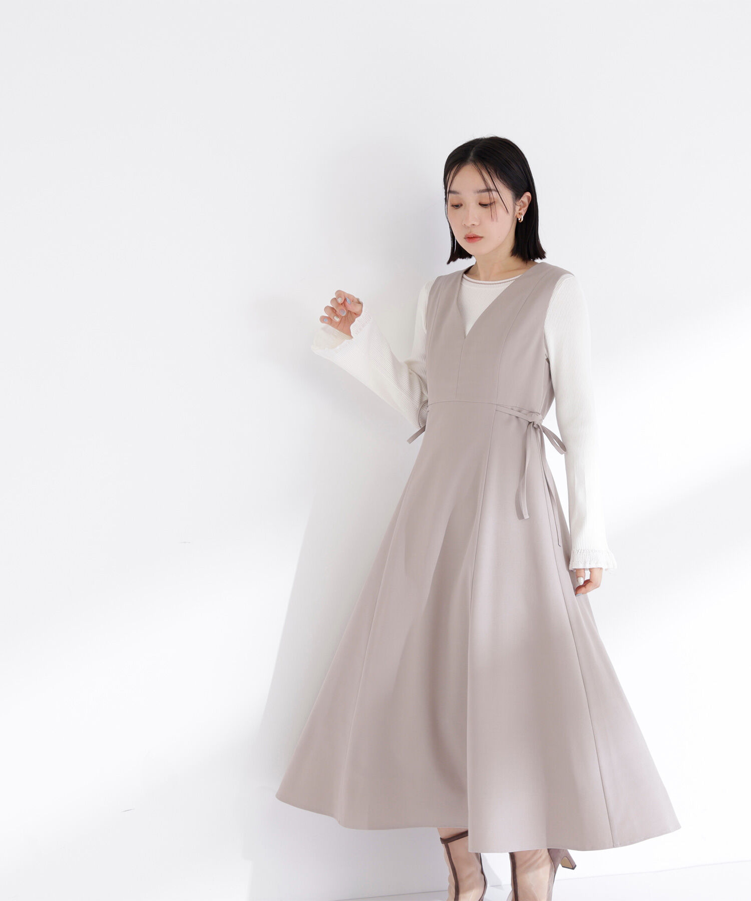  「レーシーカフスリブニット」|ニット・セーター|