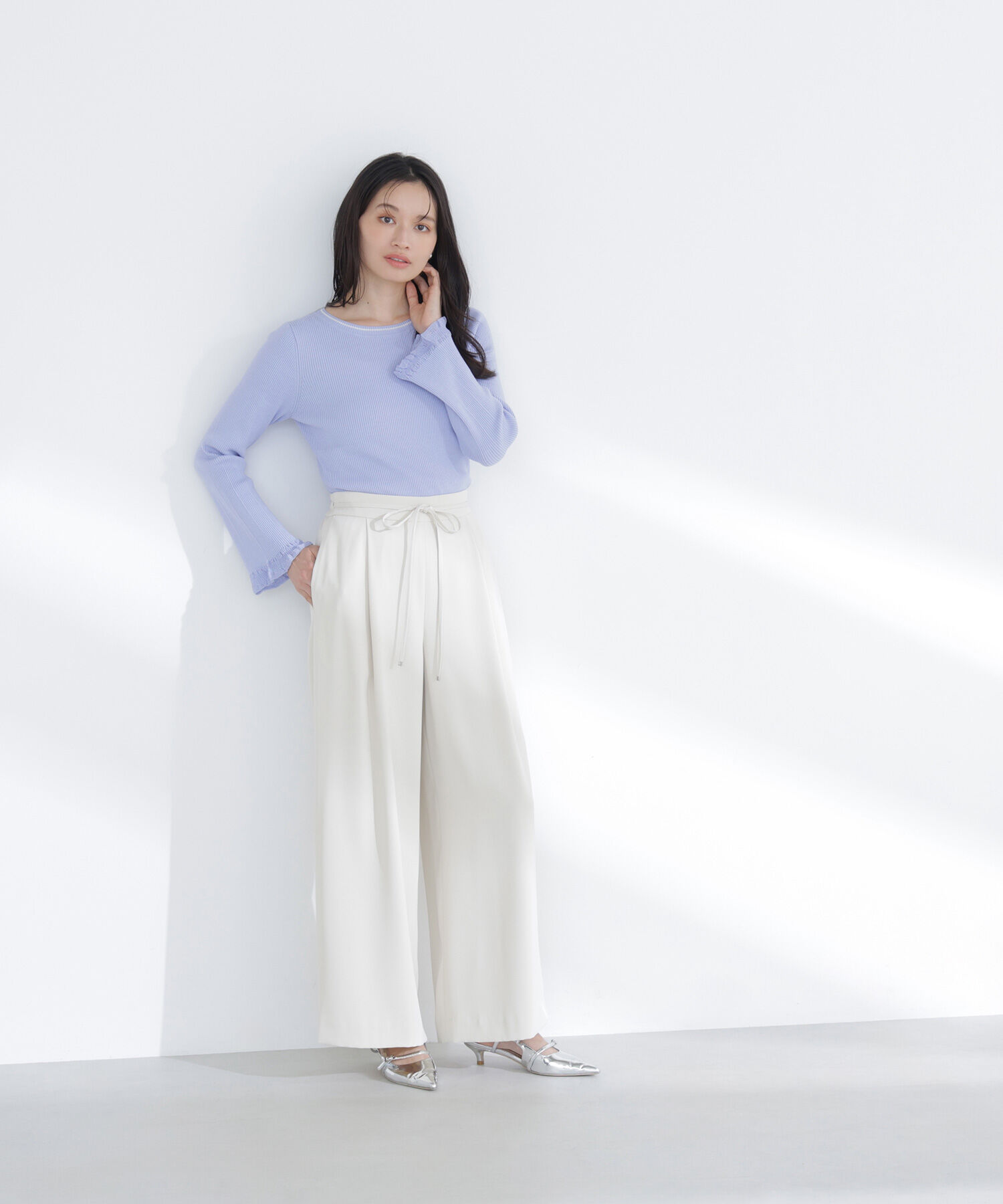  「レーシーカフスリブニット」|ニット・セーター|