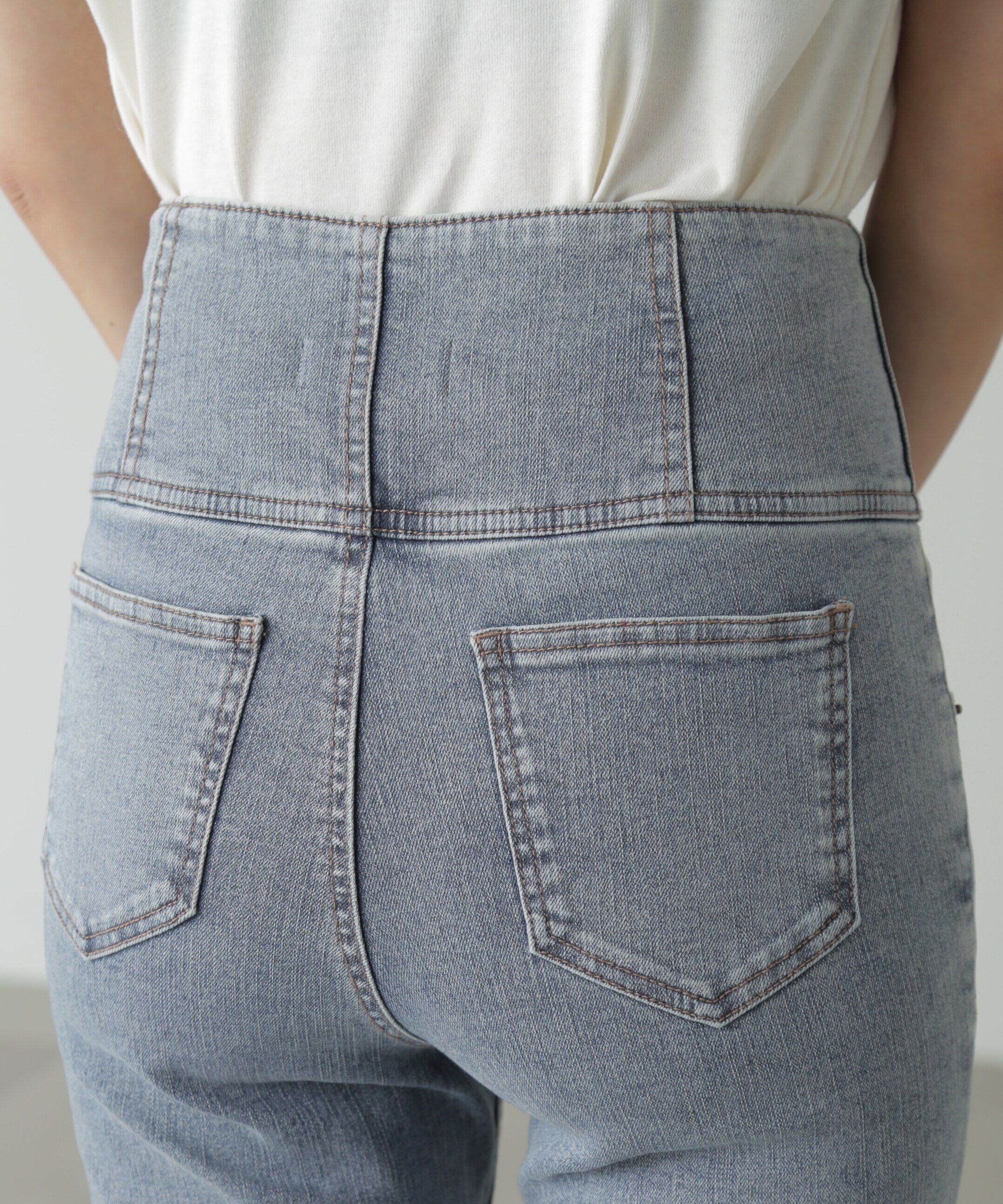  「ハイウエストボタンフライスキニーデニムパンツ」|その他|