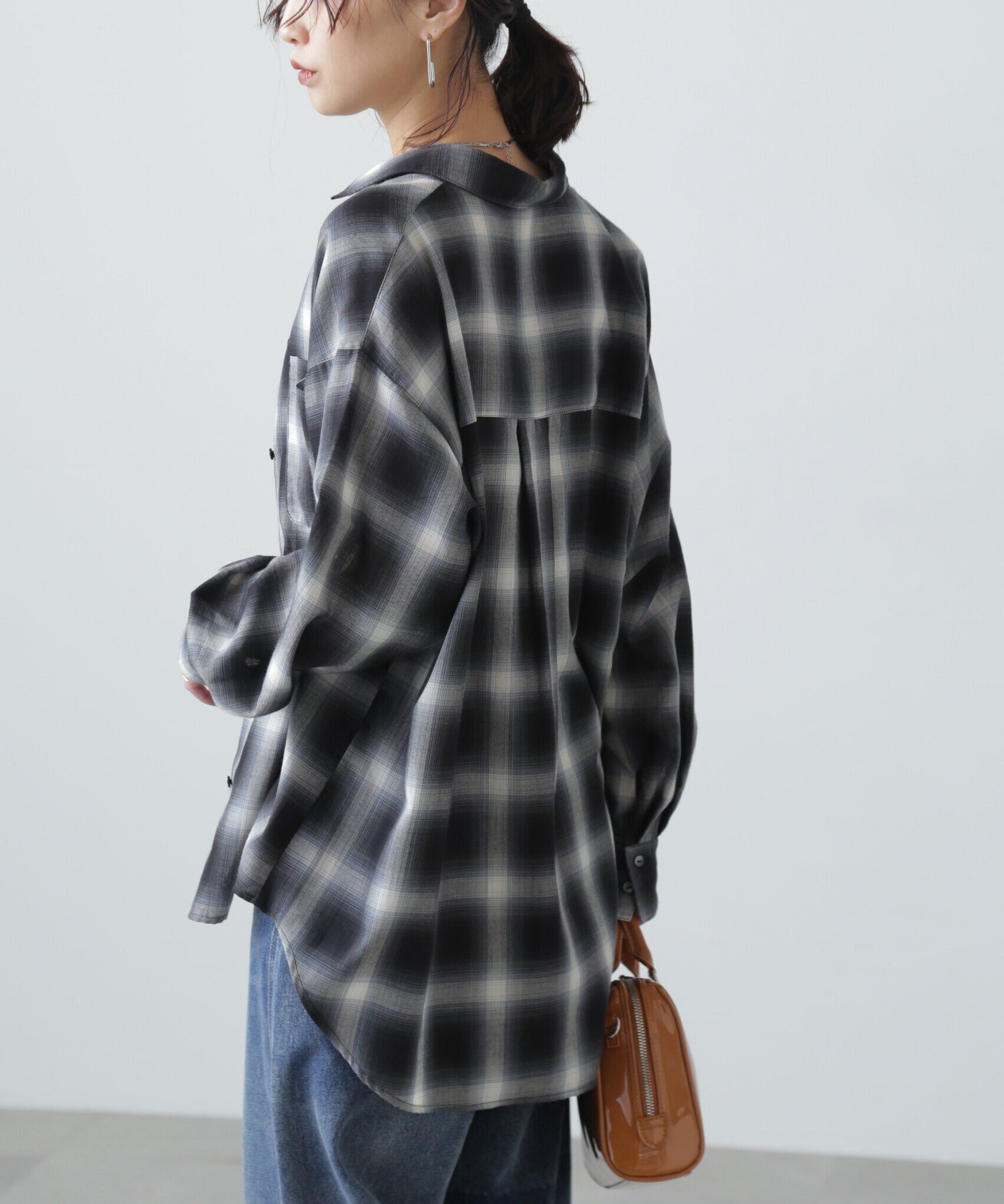  「オンブレチェックビッグシャツ」|シャツ・ブラウス|