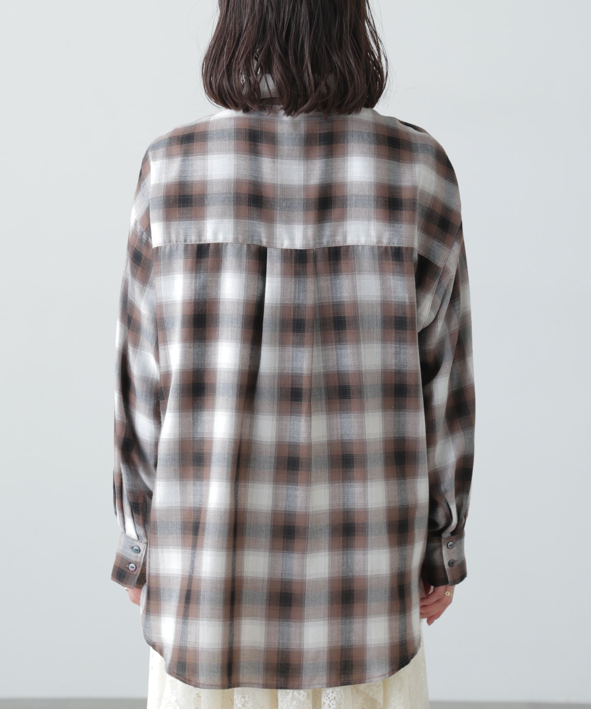  「オンブレチェックビッグシャツ」|シャツ・ブラウス|