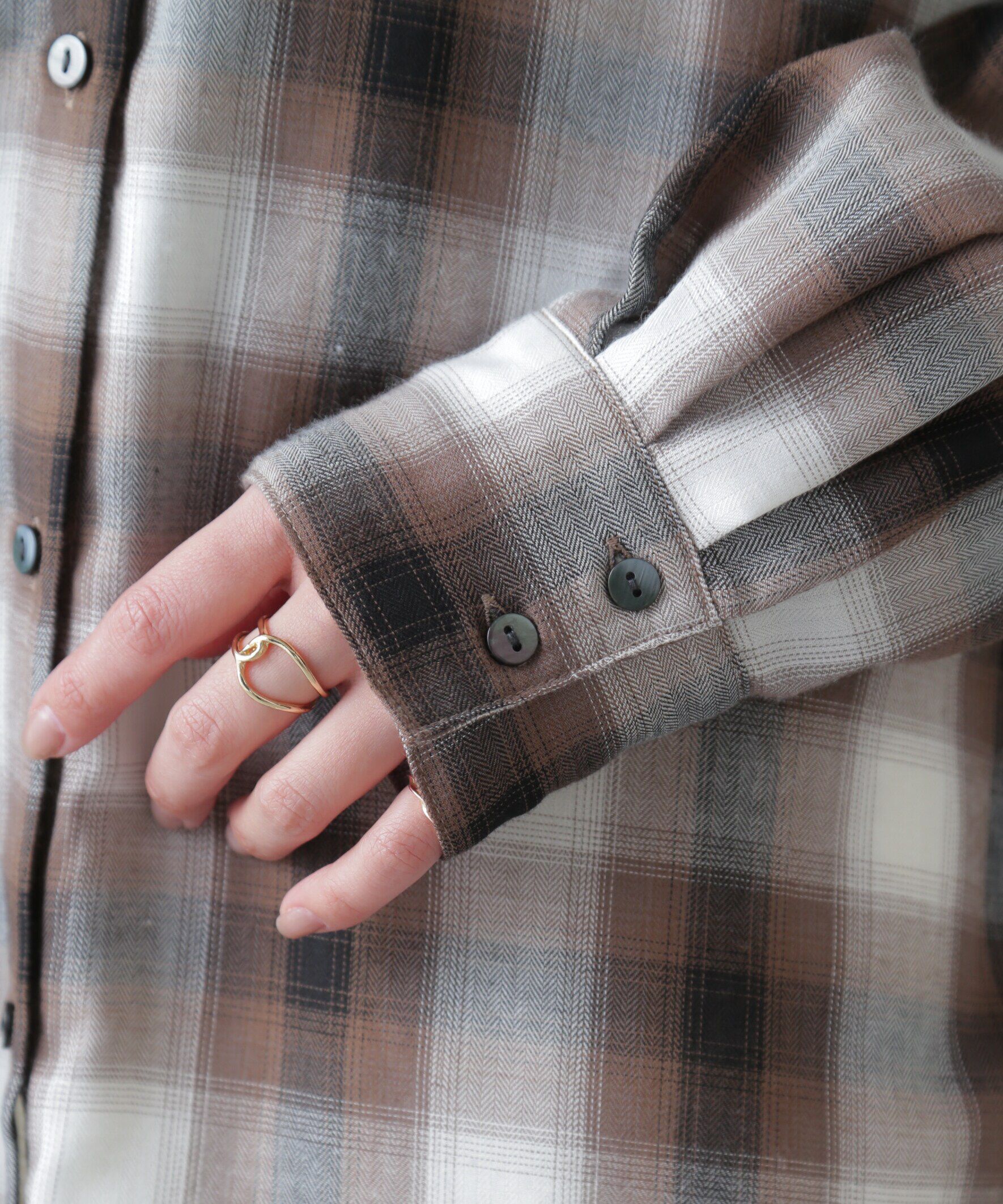  「オンブレチェックビッグシャツ」|シャツ・ブラウス|