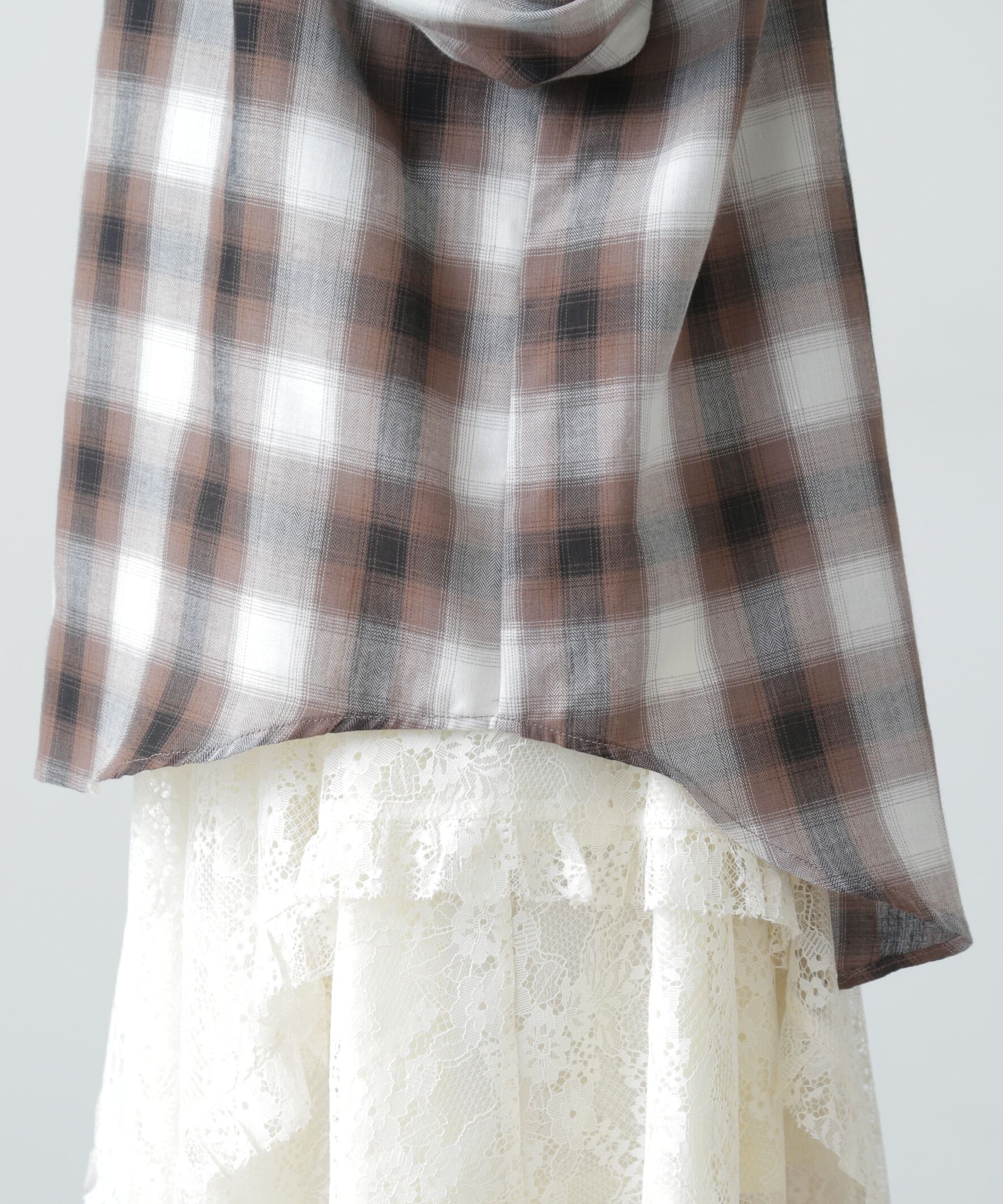  「オンブレチェックビッグシャツ」|シャツ・ブラウス|