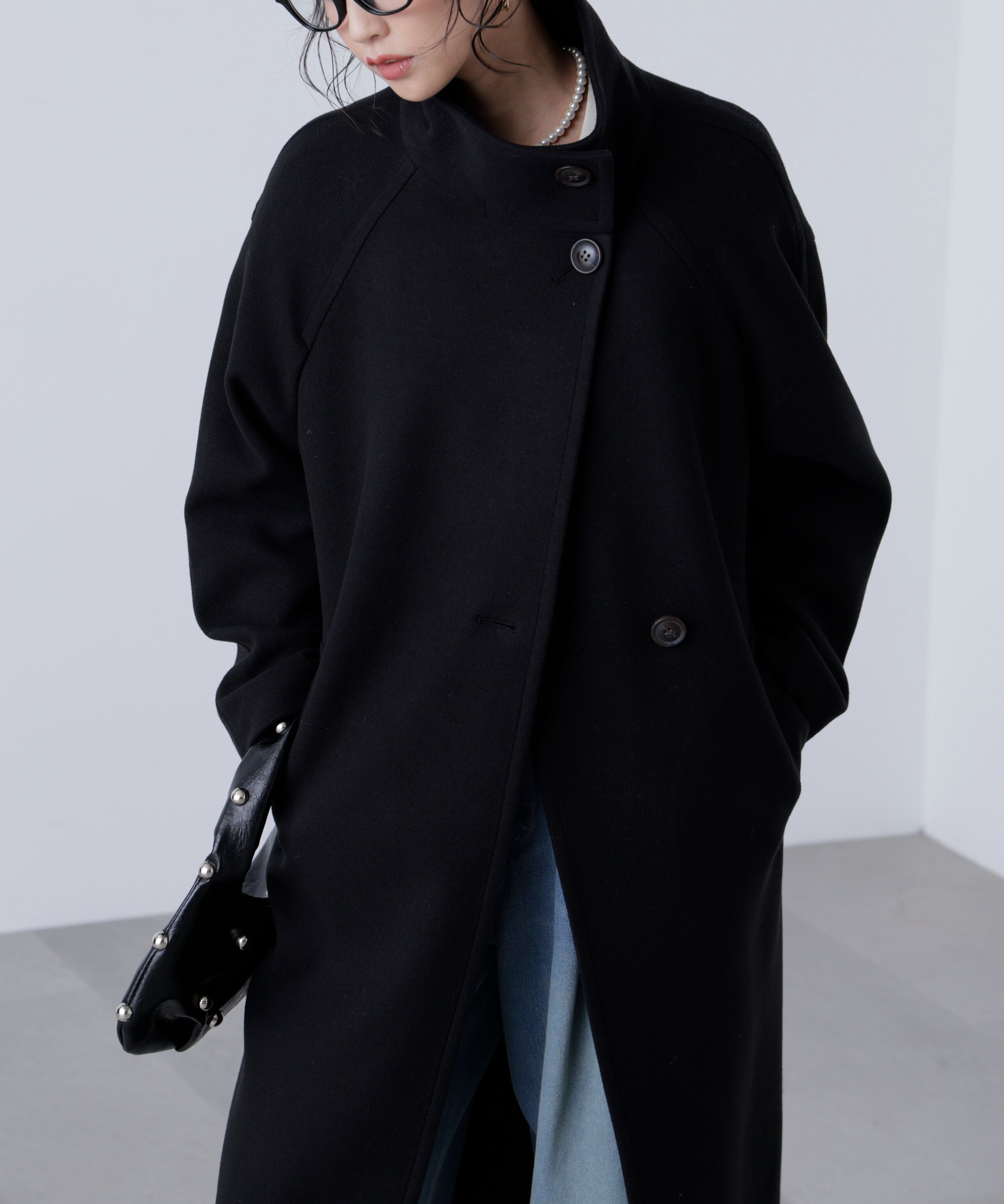  「[累計販売5000枚！選べる4色]スタンドカラーメルトンロングコート」|その他|