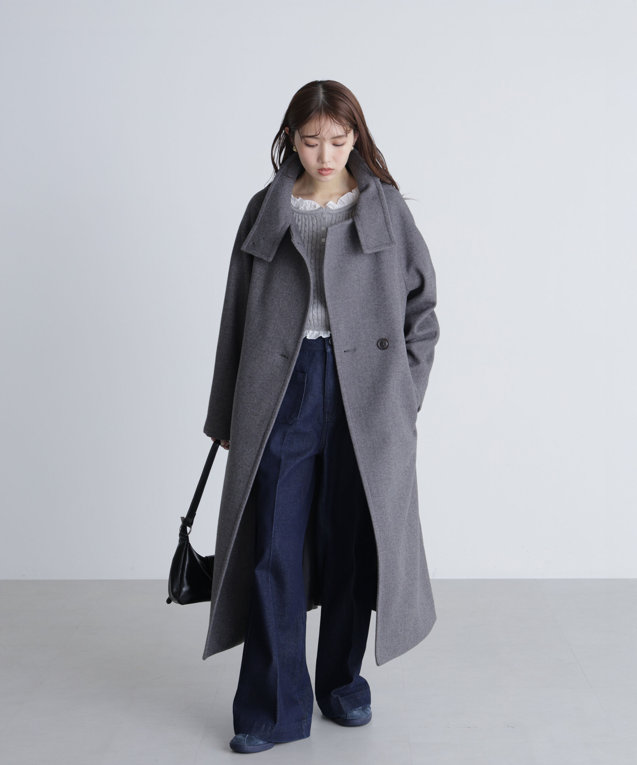  「[累計販売5000枚！選べる4色]スタンドカラーメルトンロングコート」|その他|