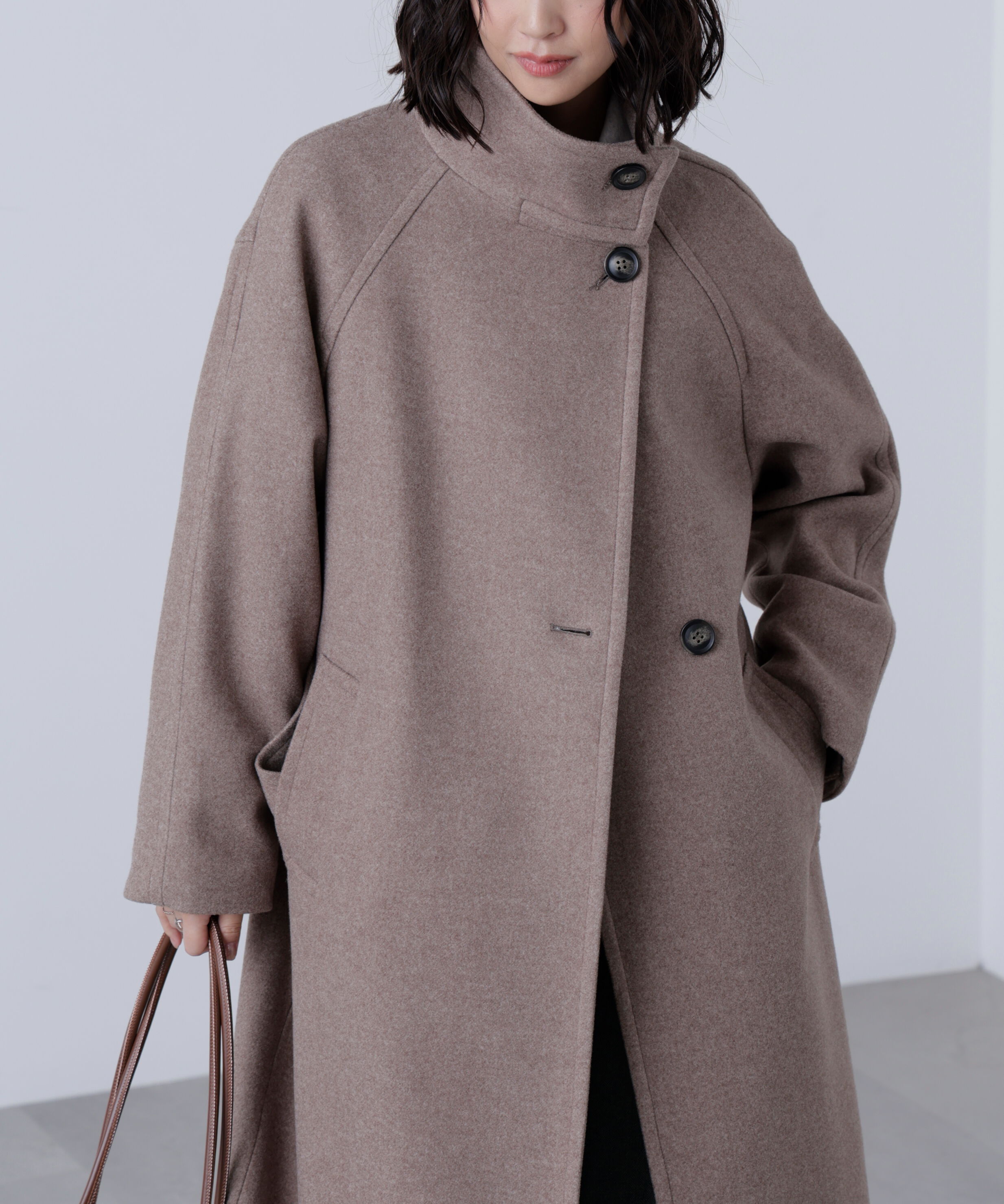  「[累計販売5000枚！選べる4色]スタンドカラーメルトンロングコート」|その他|