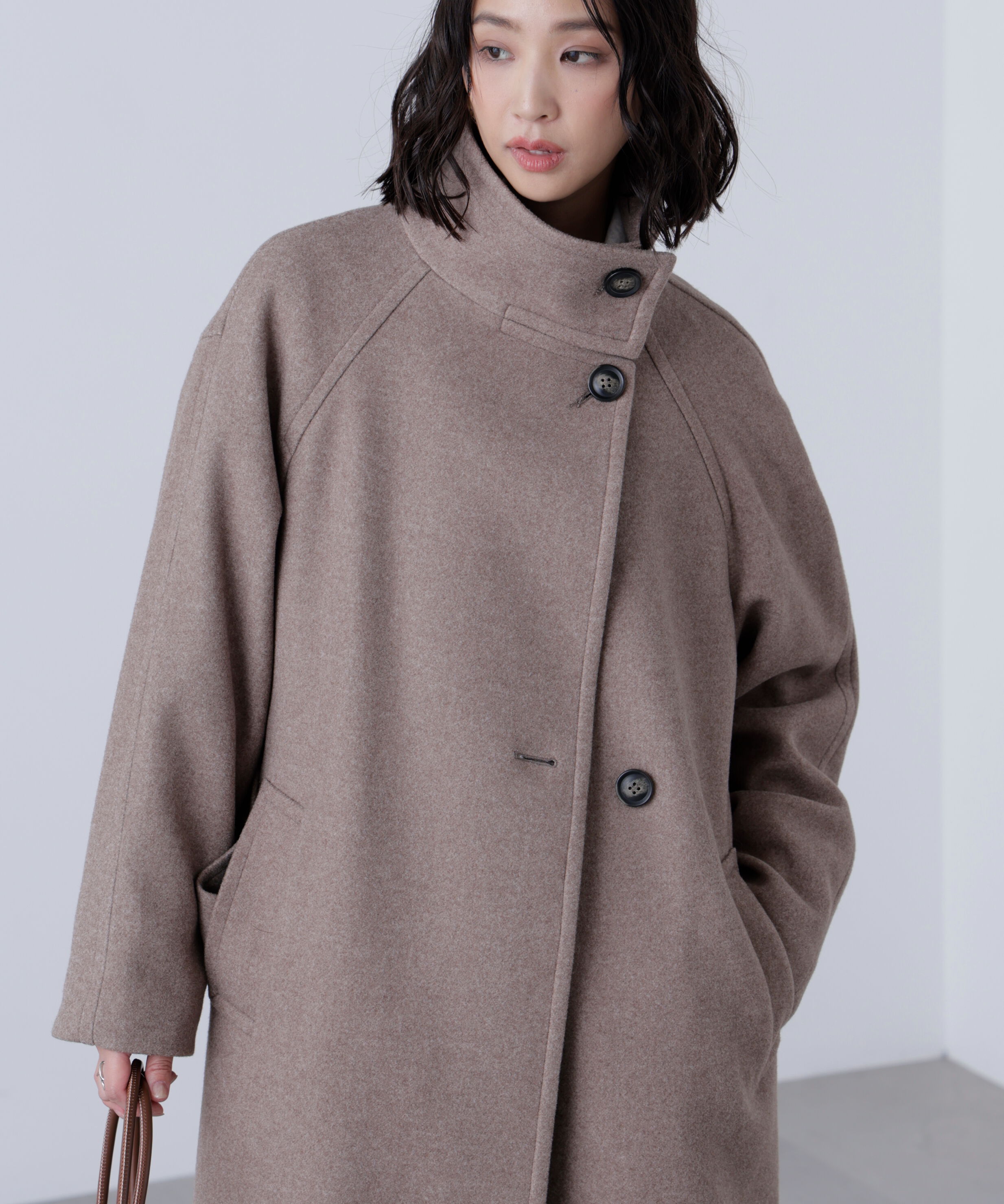  「[累計販売5000枚！選べる4色]スタンドカラーメルトンロングコート」|その他|