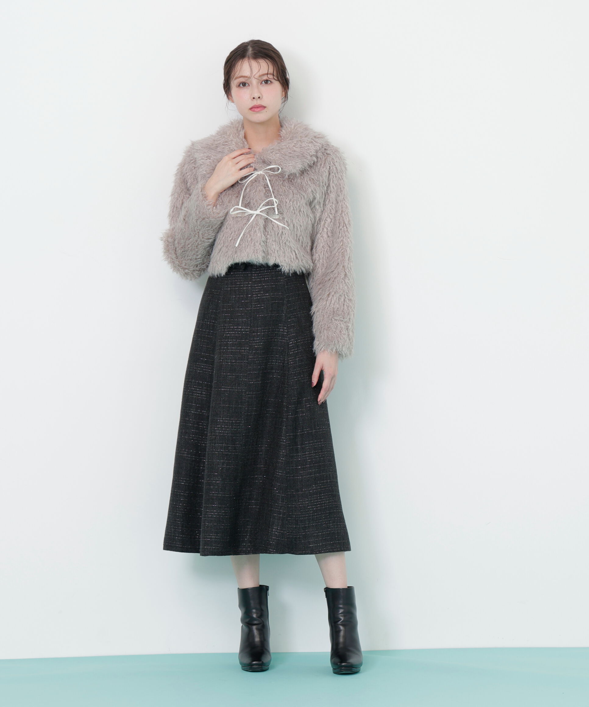  「リボンダッフルショートファーコート」|その他|