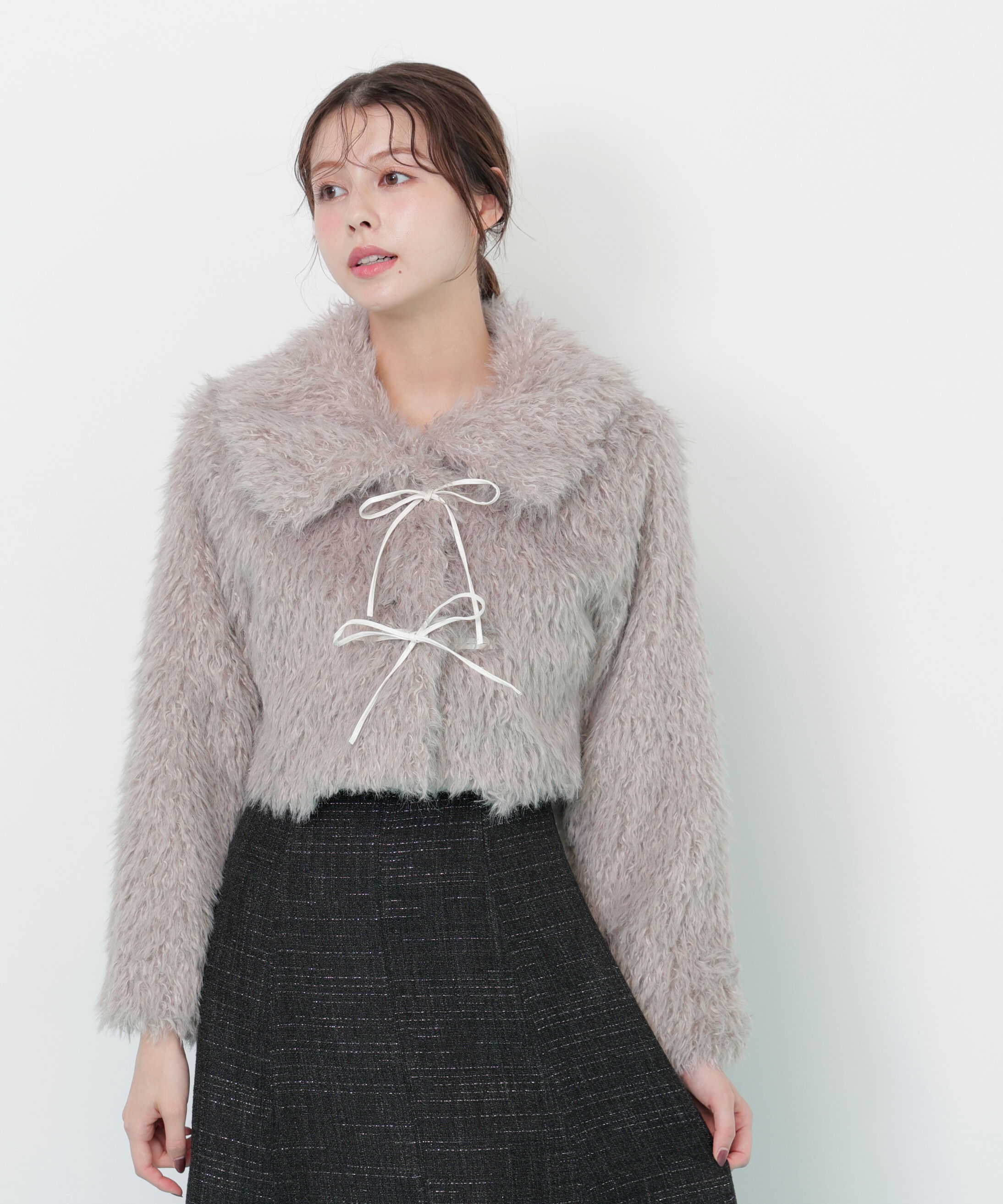  「リボンダッフルショートファーコート」|その他|