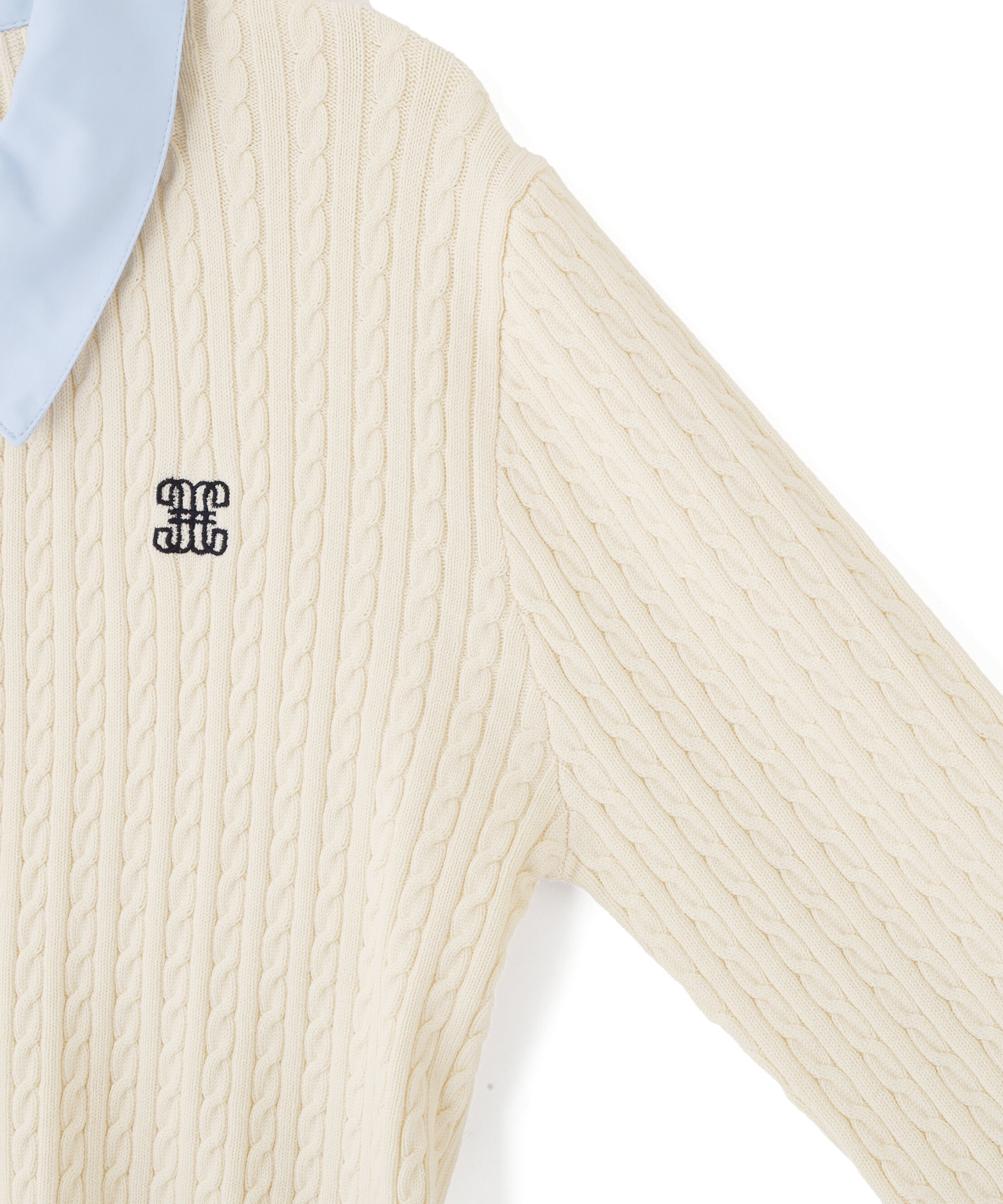  「袖リボンケーブルカーディガン」|ニット・セーター|