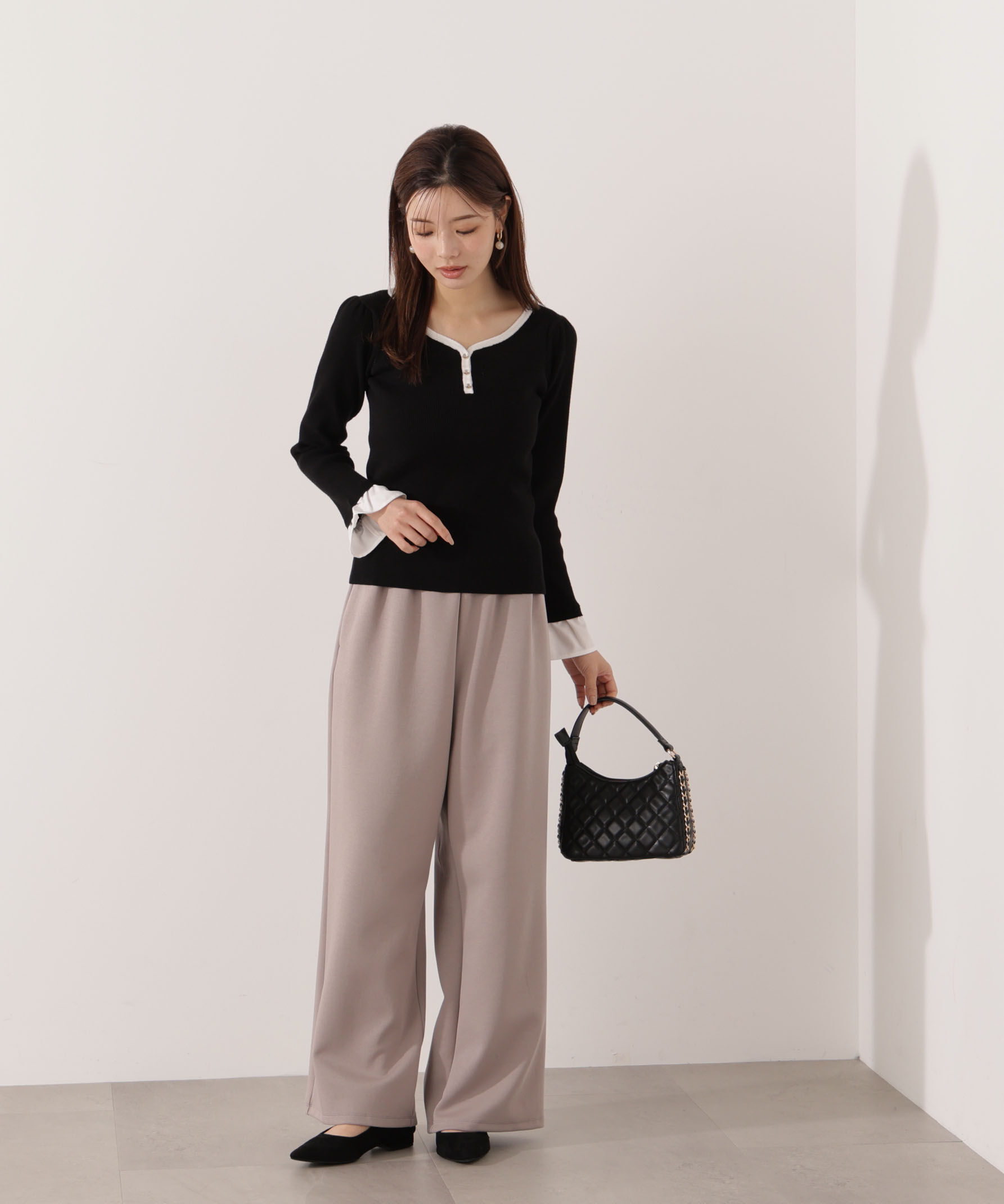 PROPORTION BODY DRESSING「異素材スリーブニット 25AW」|ニット・セーター|