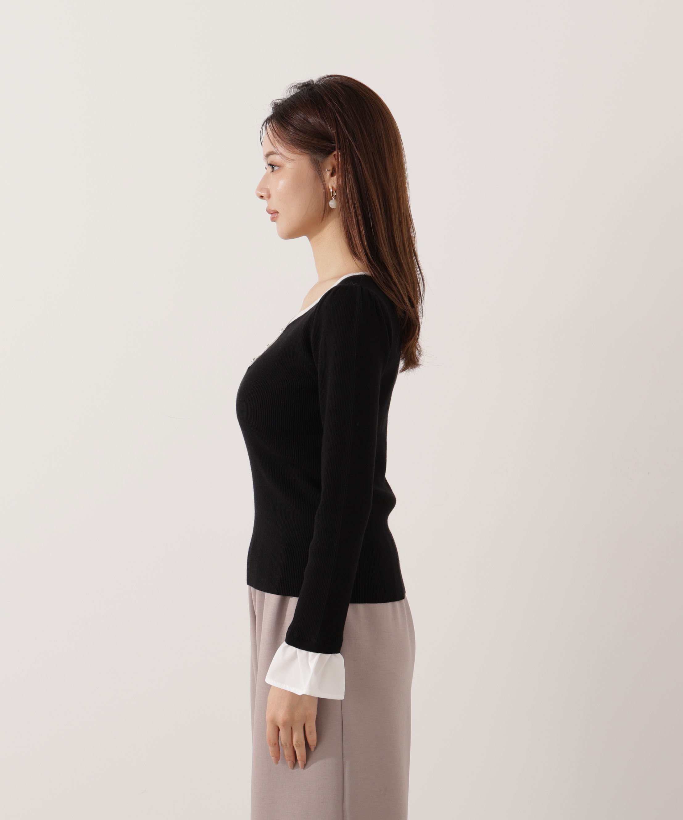 PROPORTION BODY DRESSING「異素材スリーブニット 25AW」|ニット・セーター|