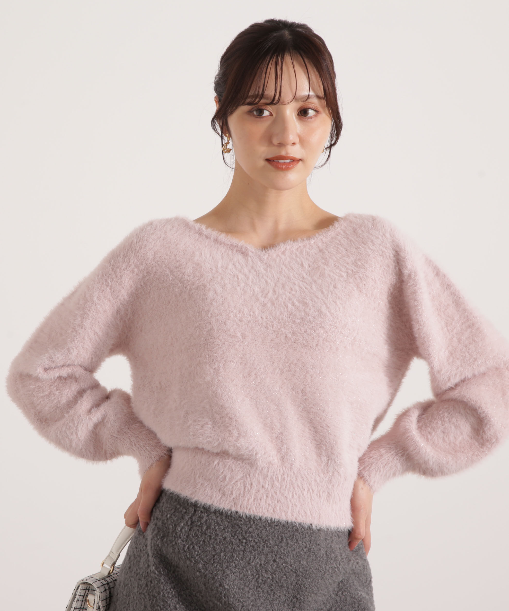 PROPORTION BODY DRESSING「ミニシャギーハートネックニット 25AW」|ニット・セーター|