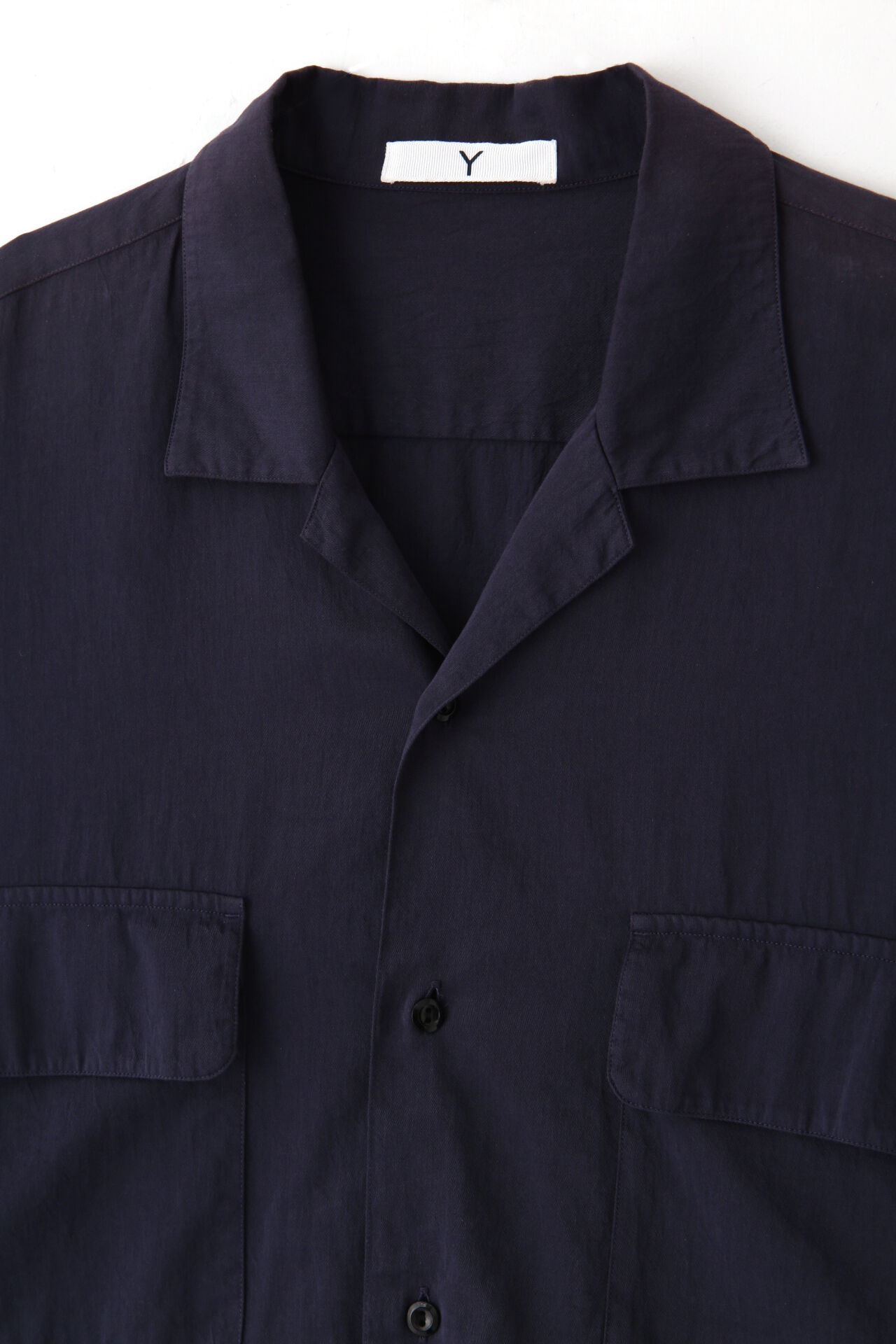 YLEVE 「Ｙ / ORGANIC COTTON WASHER SATIN OPEN COLLAR SHIRT」|シャツ・ブラウス|