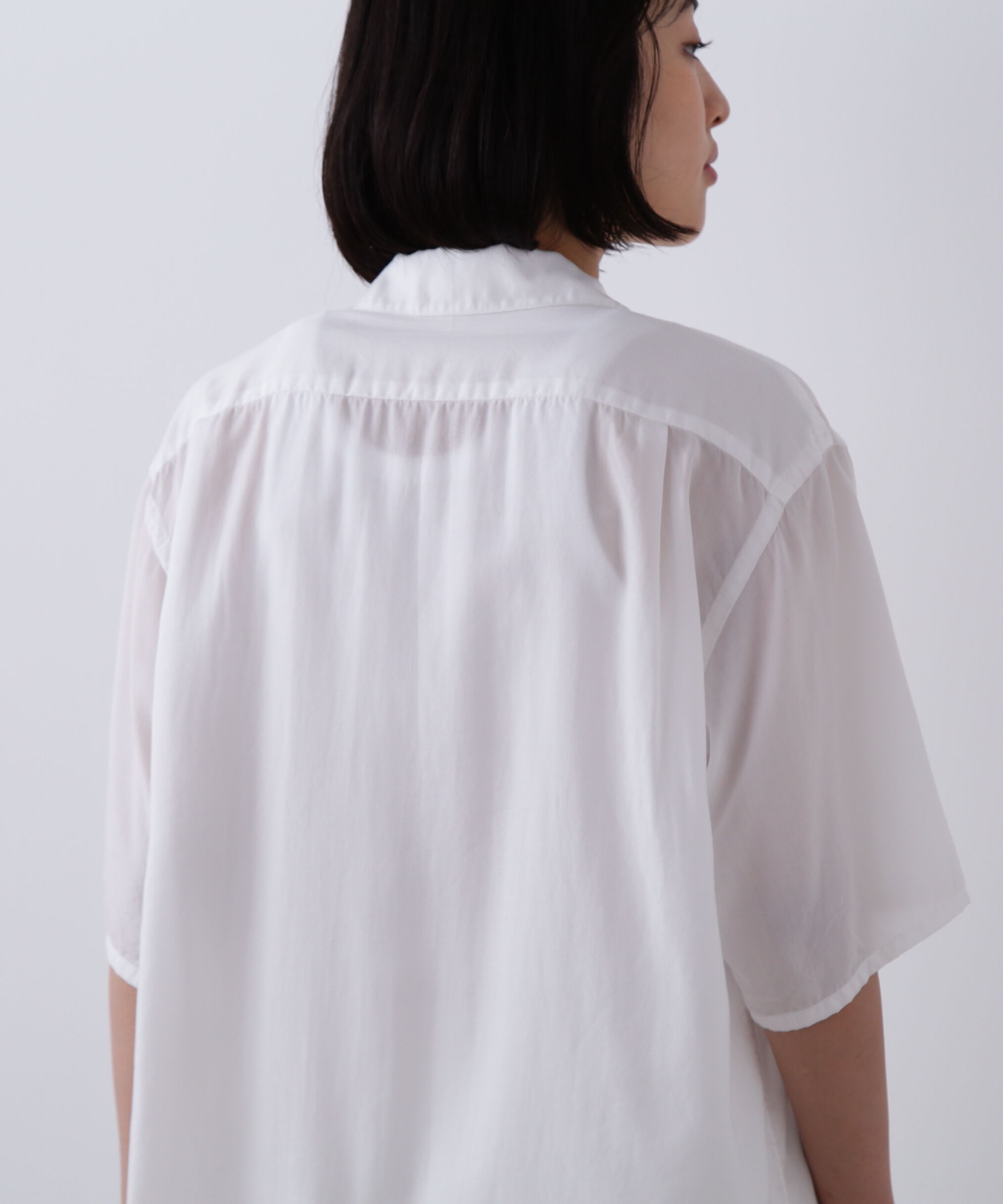 YLEVE 「Ｙ / TENCEL POPLIN OPEN COLLAR SHIRT」|シャツ・ブラウス|