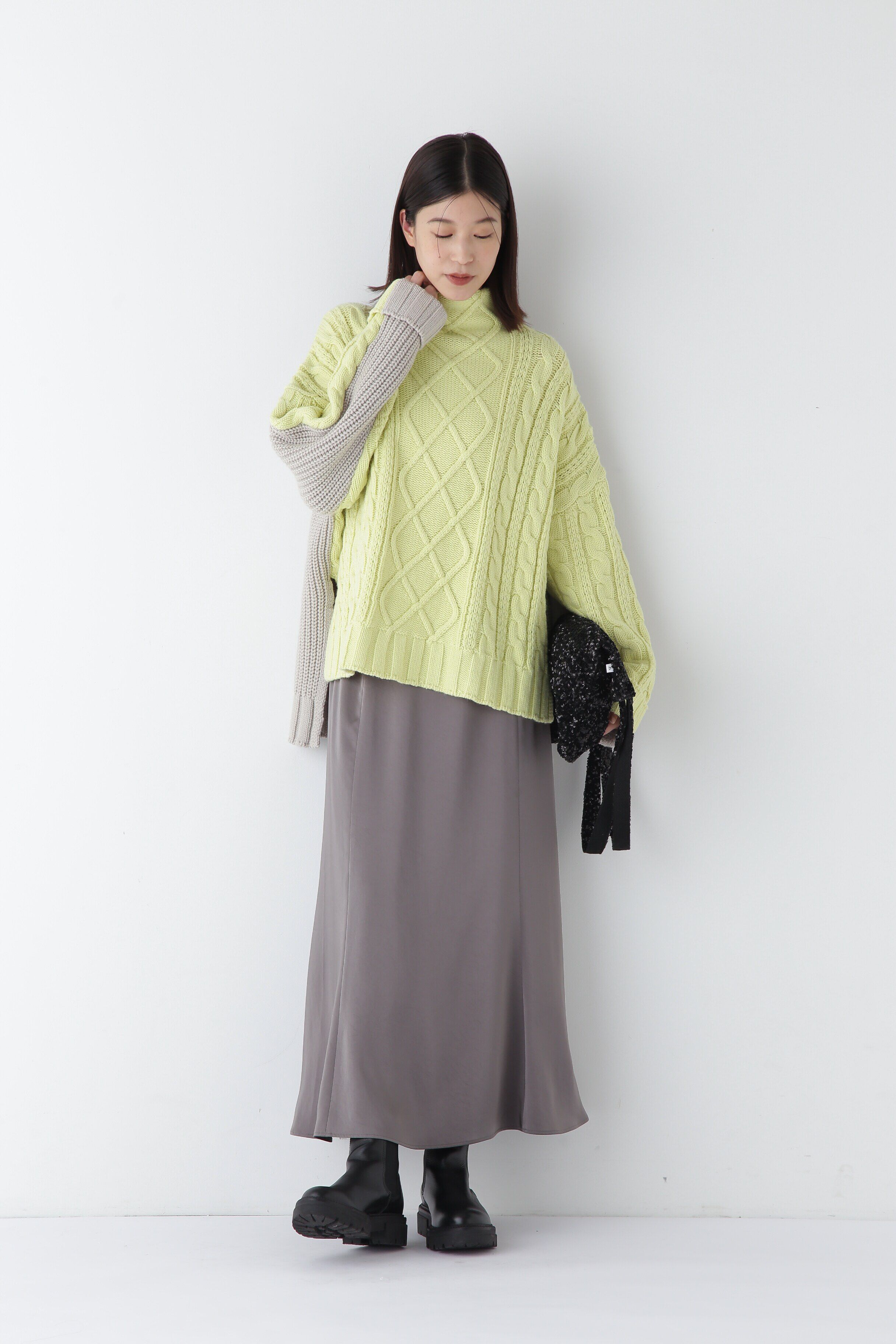  「◆ヴィンテージ風サテンストレッチマーメイドスカート」|スカート|