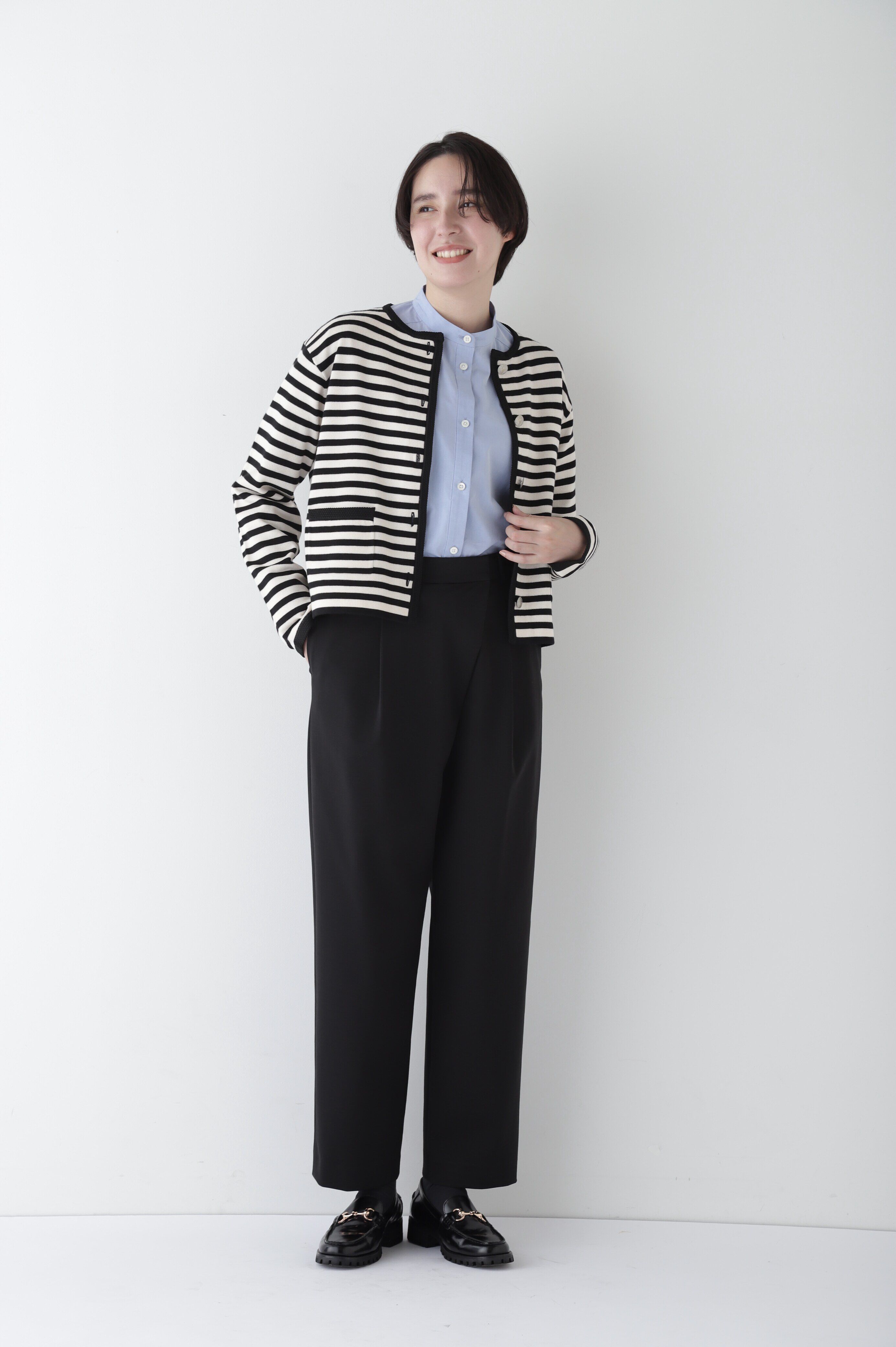  「◆ストレッチポンチタックテーパードパンツ」|その他|