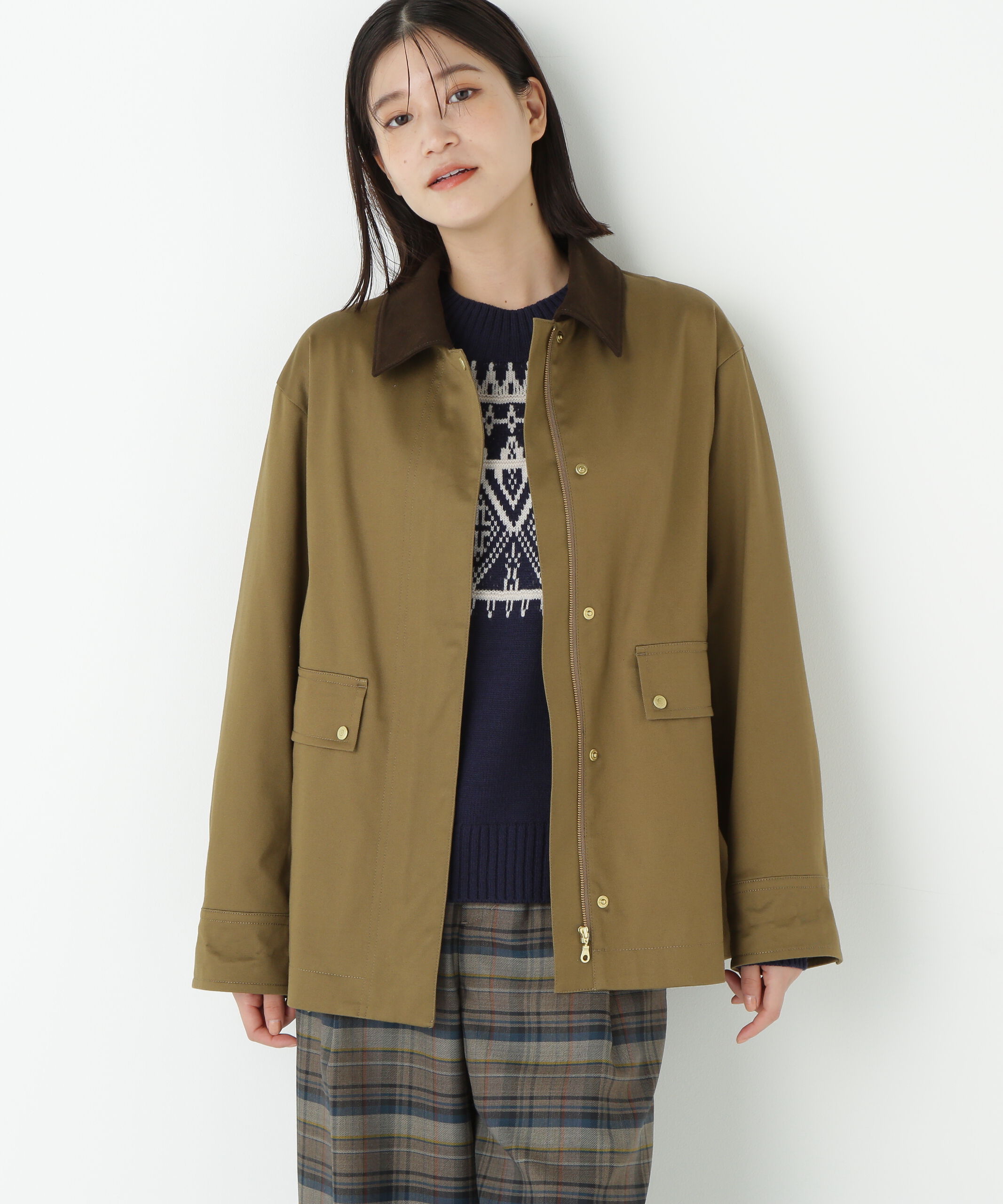  「◆コットンツイルストレッチブルゾン」|ブルゾン・スタジャン|