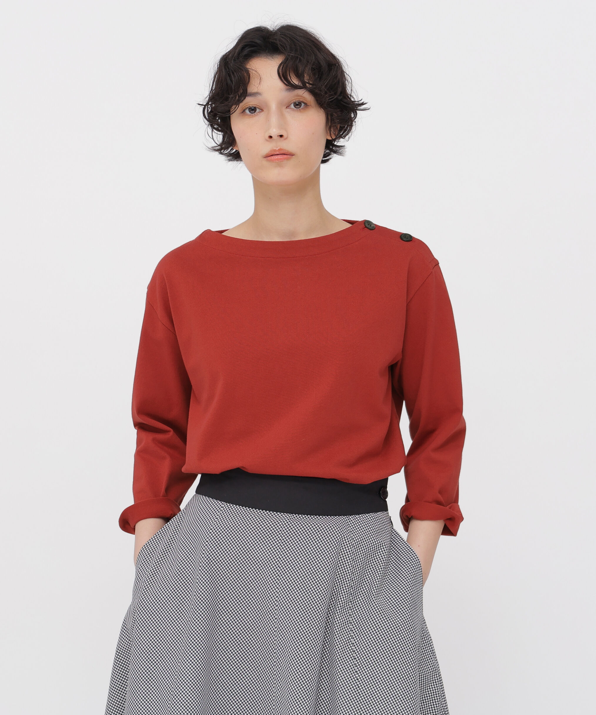  「TOUGH COTTON JERSEY TOP」|Tシャツ・カットソー|RED