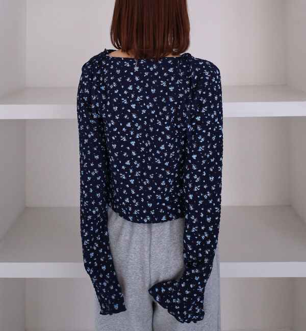 archives「小花柄シャーリングビスチェカットアンサンブル」|カーディガン|