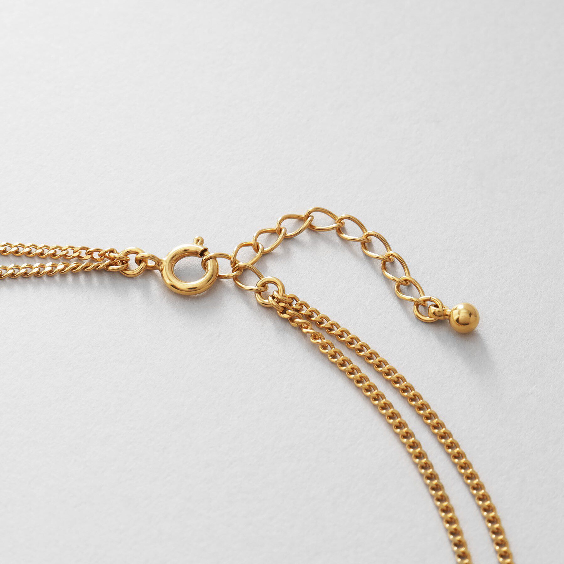 COCOSHNIK ONKITSCH「シルバー カーブチェーン ダブルアンクレット GP」|アンクレット|