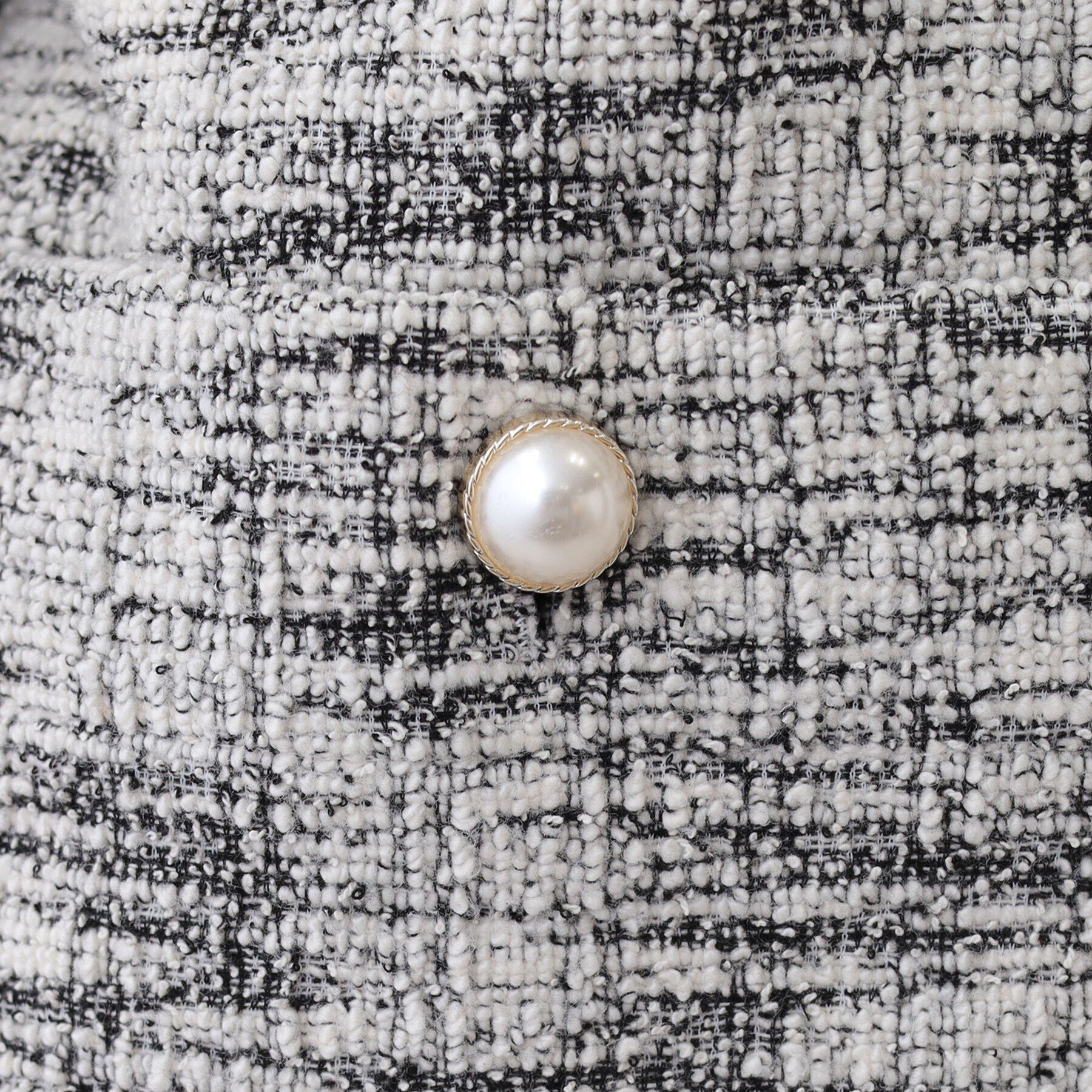 SHOO･LA･RUE「カットツイードジャケット」|ノーカラージャケット|