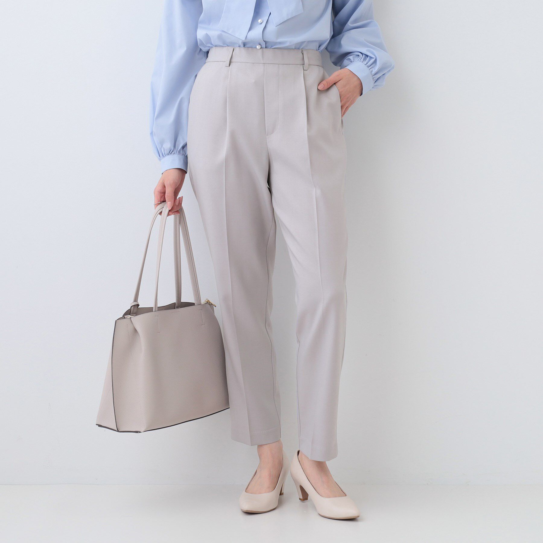 SHOO･LA･RUE「【洗える/S-LL/セットアップ可/通勤/セレモニー】洗濯後しわになりにくい テーパードパンツ」|その他|