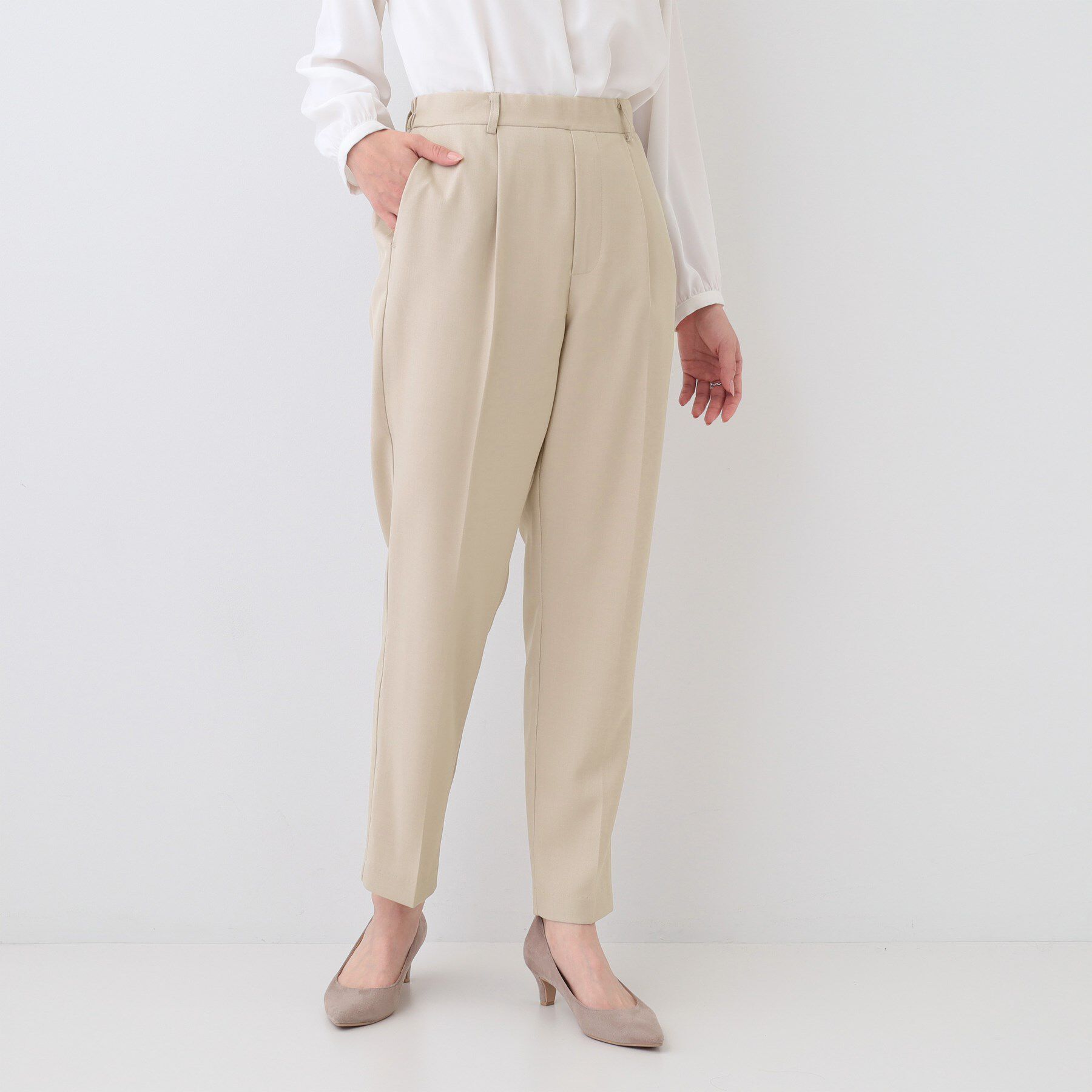 SHOO･LA･RUE「【洗える/S-LL/セットアップ可/通勤/セレモニー】洗濯後しわになりにくい テーパードパンツ」|その他|