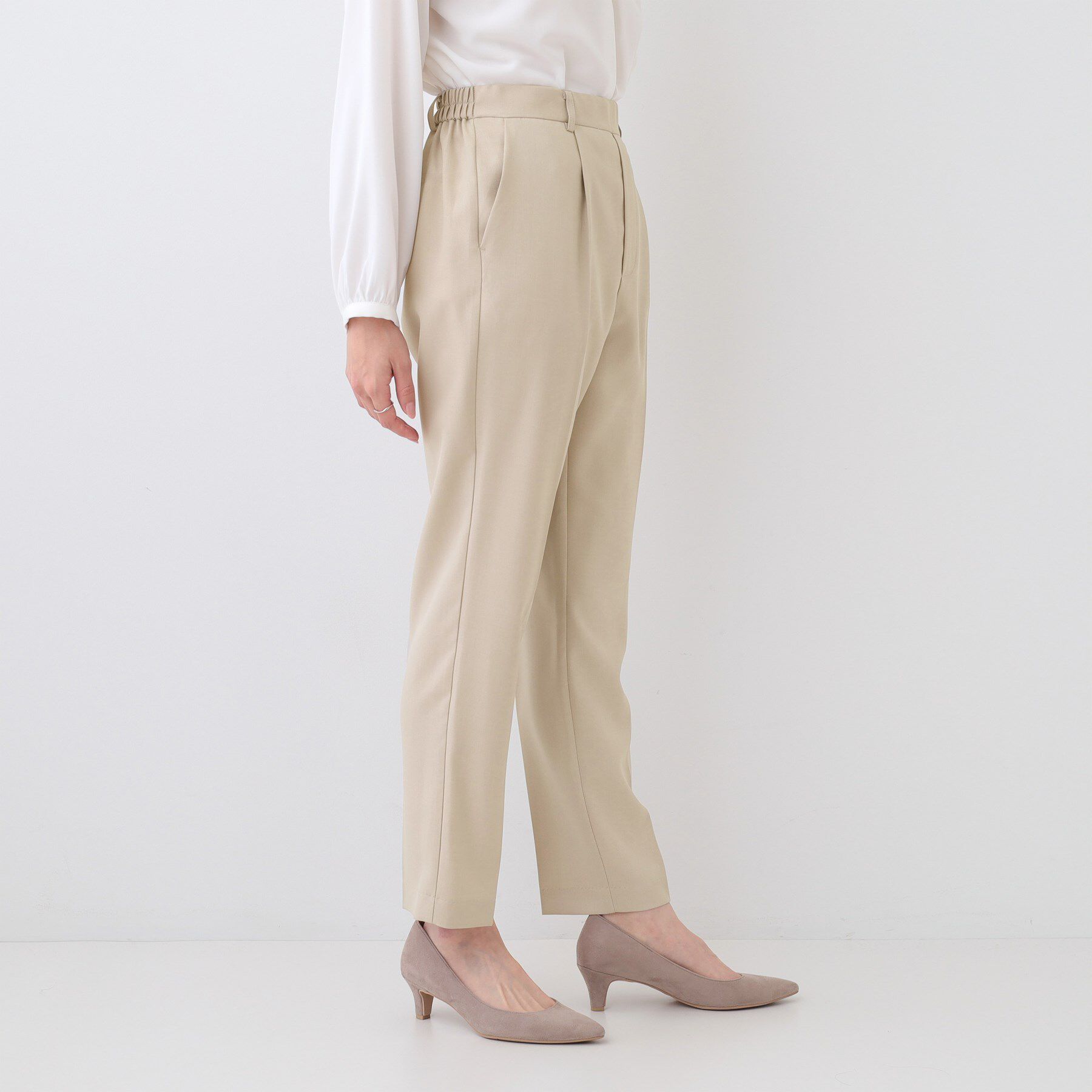 SHOO･LA･RUE「【洗える/S-LL/セットアップ可/通勤/セレモニー】洗濯後しわになりにくい テーパードパンツ」|その他|