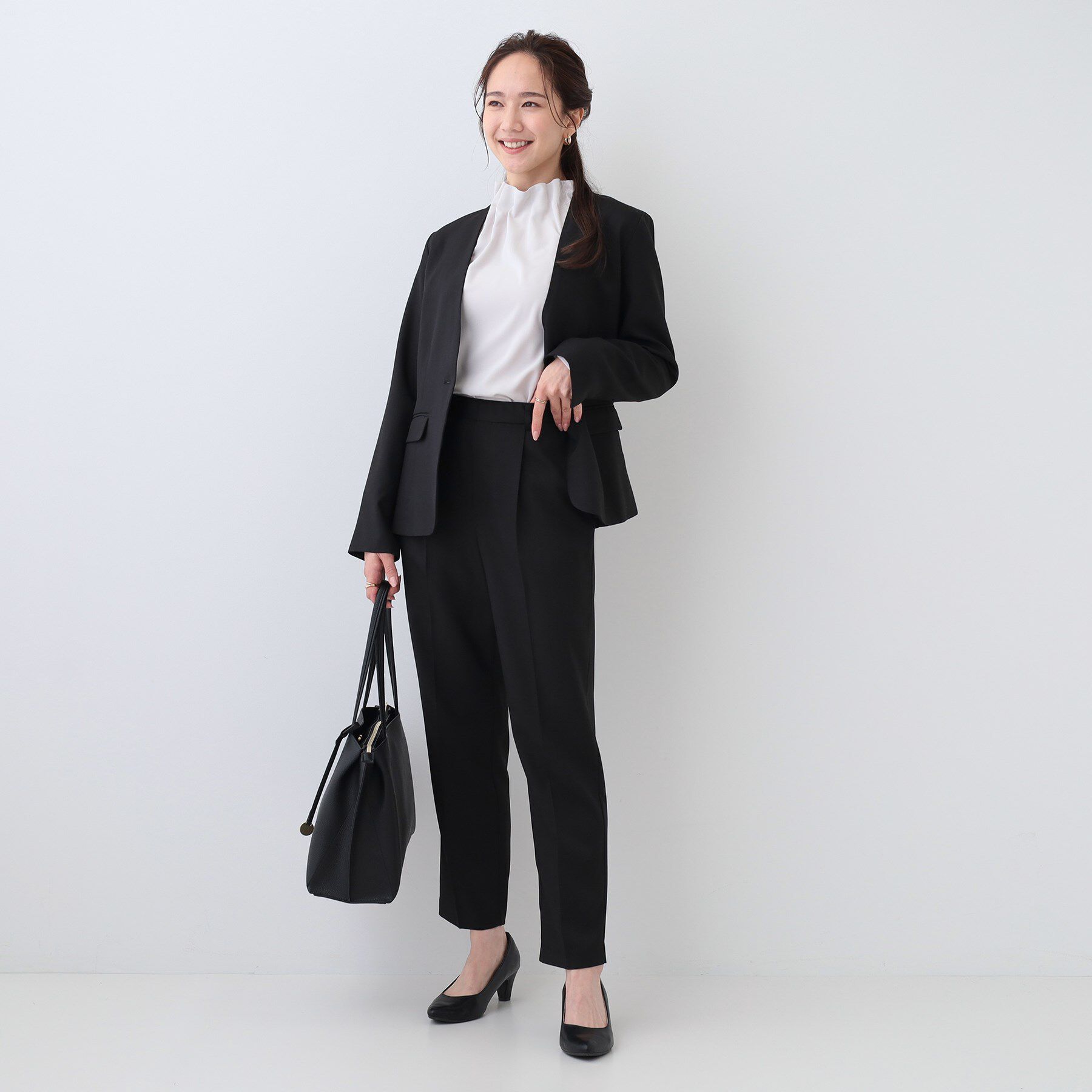 SHOO･LA･RUE「【洗える/S-LL/セットアップ可/通勤/セレモニー】洗濯後しわになりにくい テーパードパンツ」|その他|