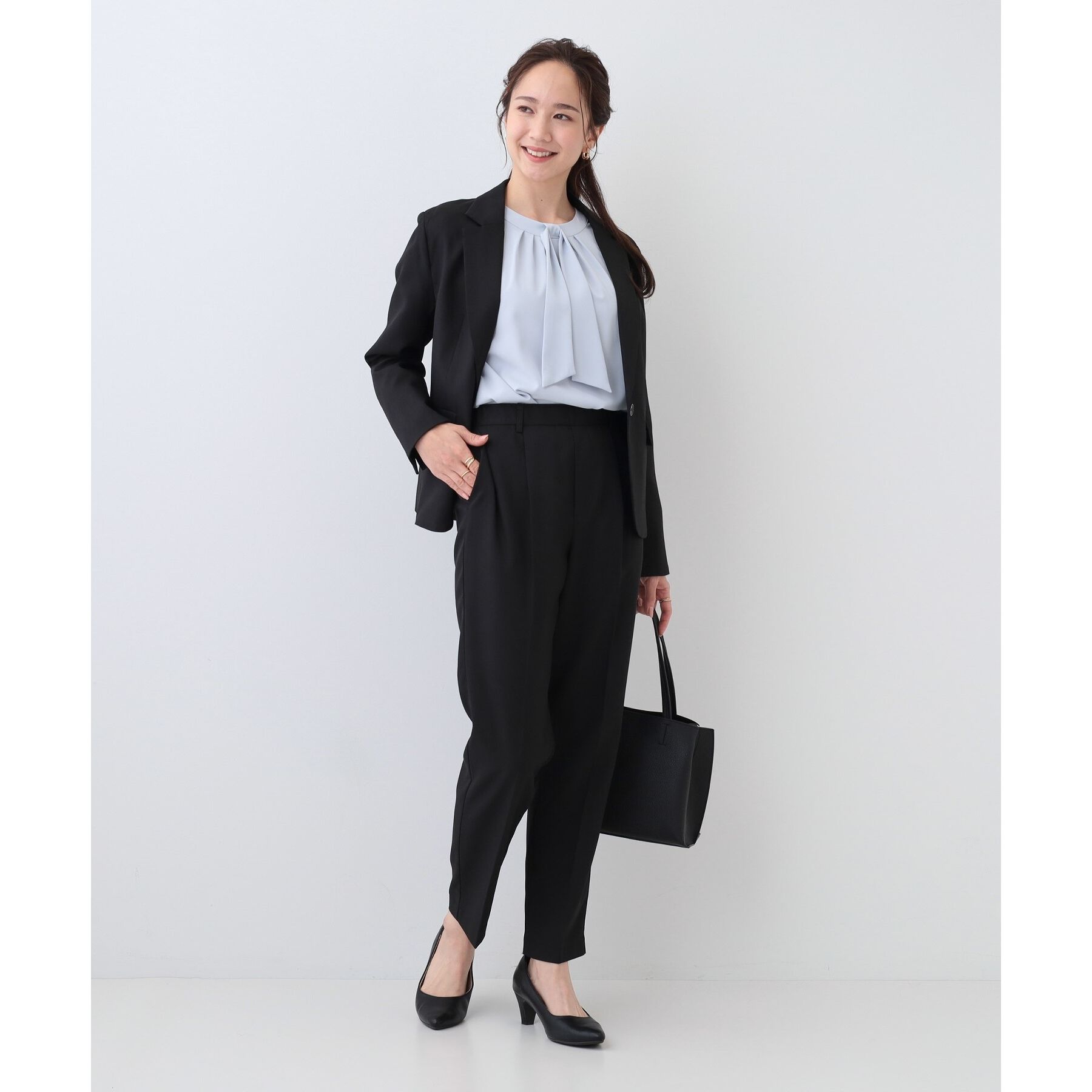 SHOO･LA･RUE「【洗える/S-LL/セットアップ可/通勤/セレモニー】洗濯後しわになりにくい テーパードパンツ」|その他|