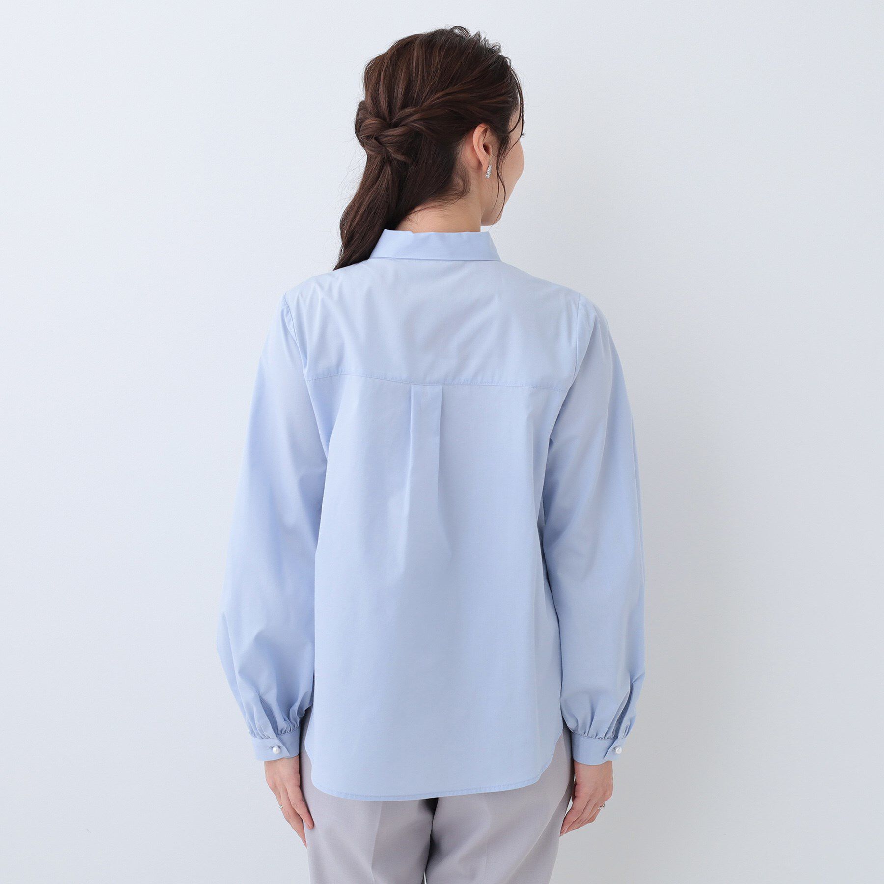 SHOO･LA･RUE「【S-LL】お顔回りを華やかに リボンタイブラウス」|シャツ・ブラウス|