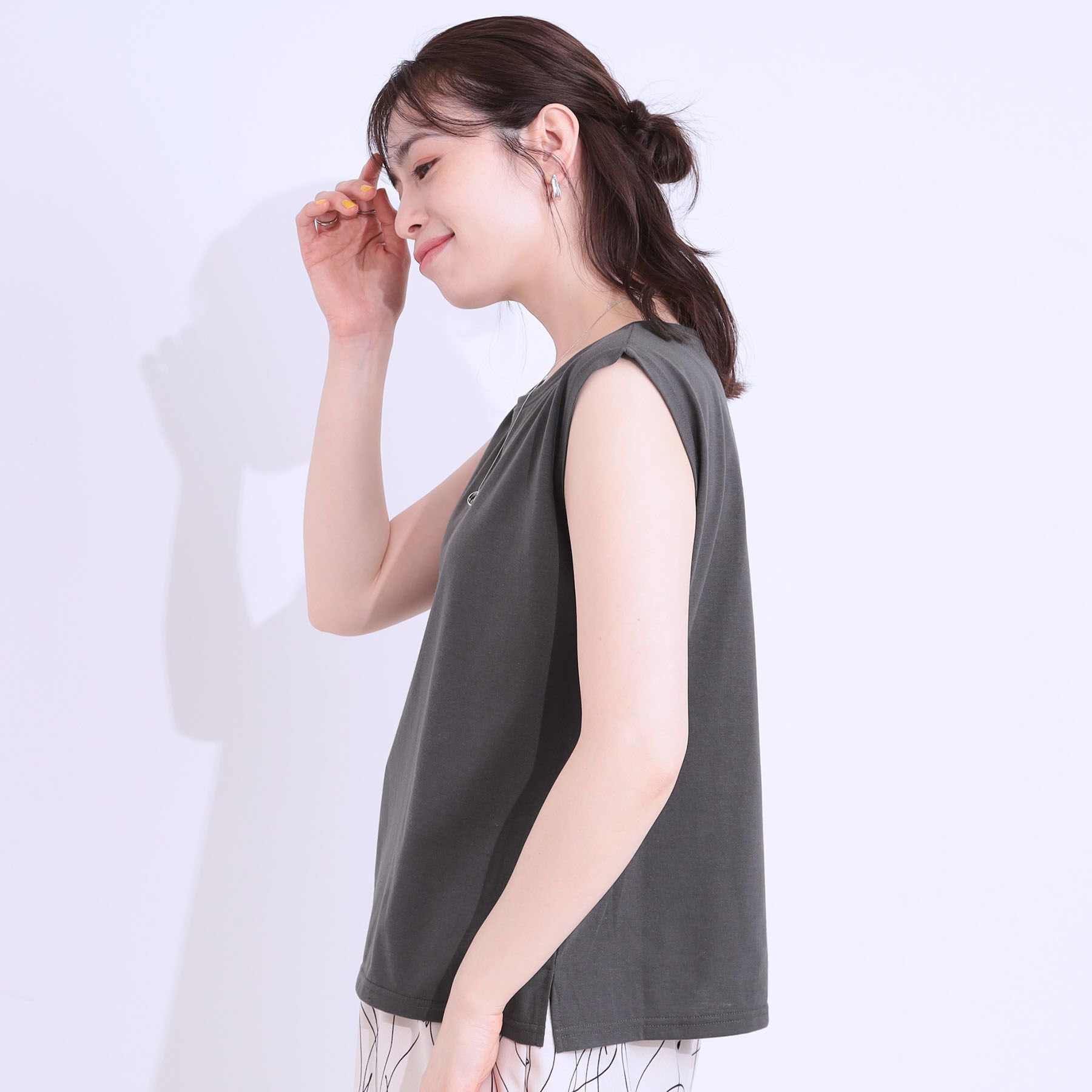 SHOO･LA･RUE「【2点セット】インせず着られるシアーニット＋タンクトップ」|その他|