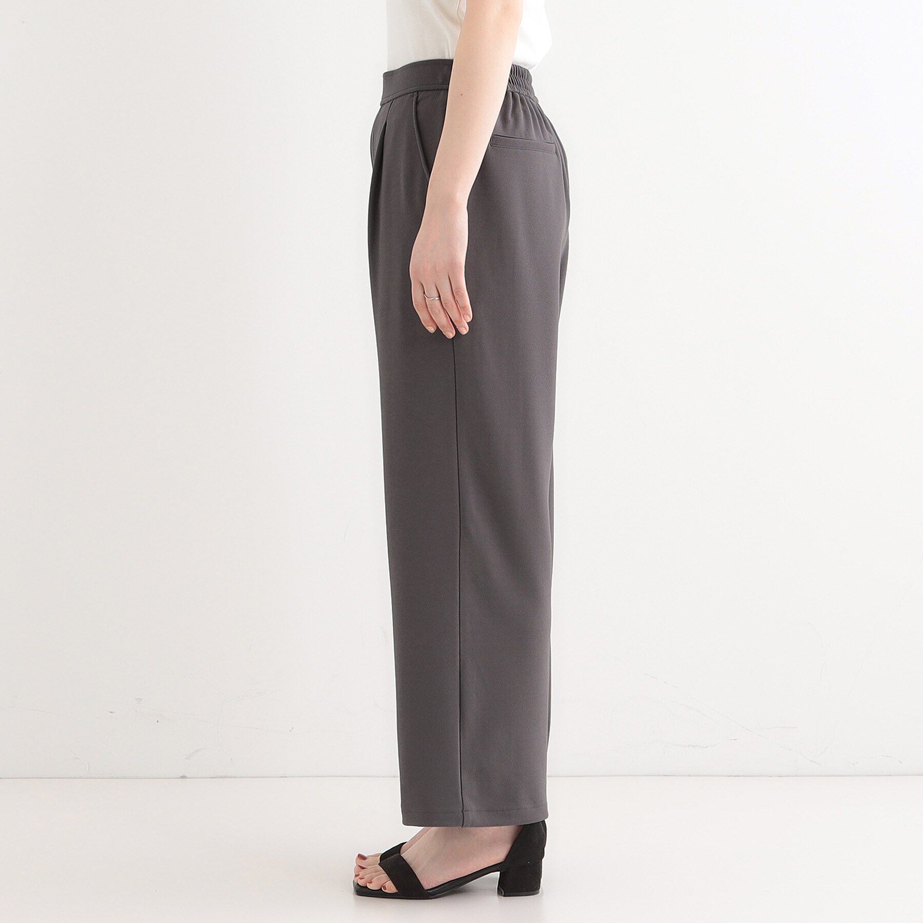 SHOO･LA･RUE「【洗える/しわになりにくい】脚のラインを拾いにくい スマートイージー ワイドパンツ」|その他|