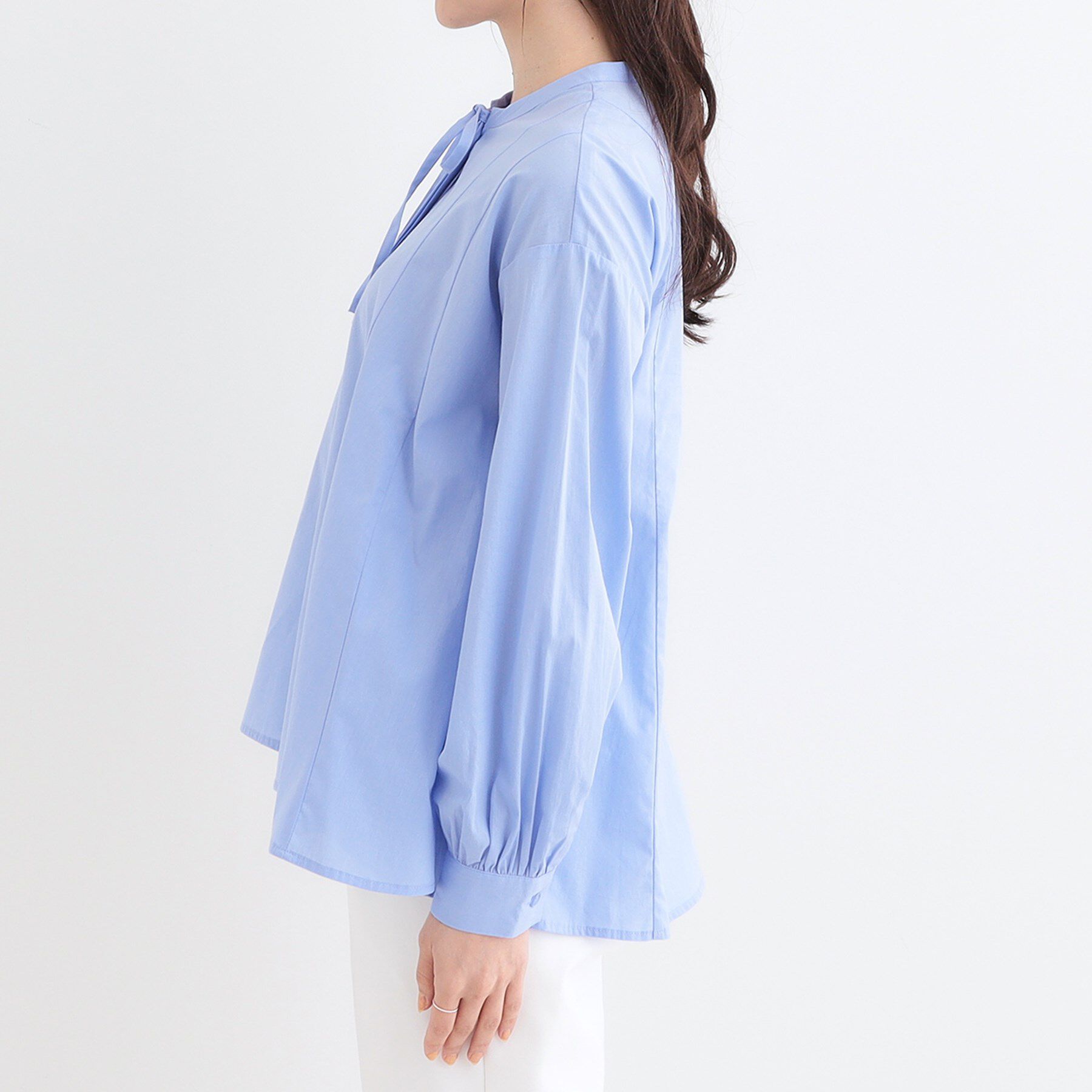 SHOO･LA･RUE「【洗える/体型カバー】フレアリボンブラウス」|シャツ・ブラウス|