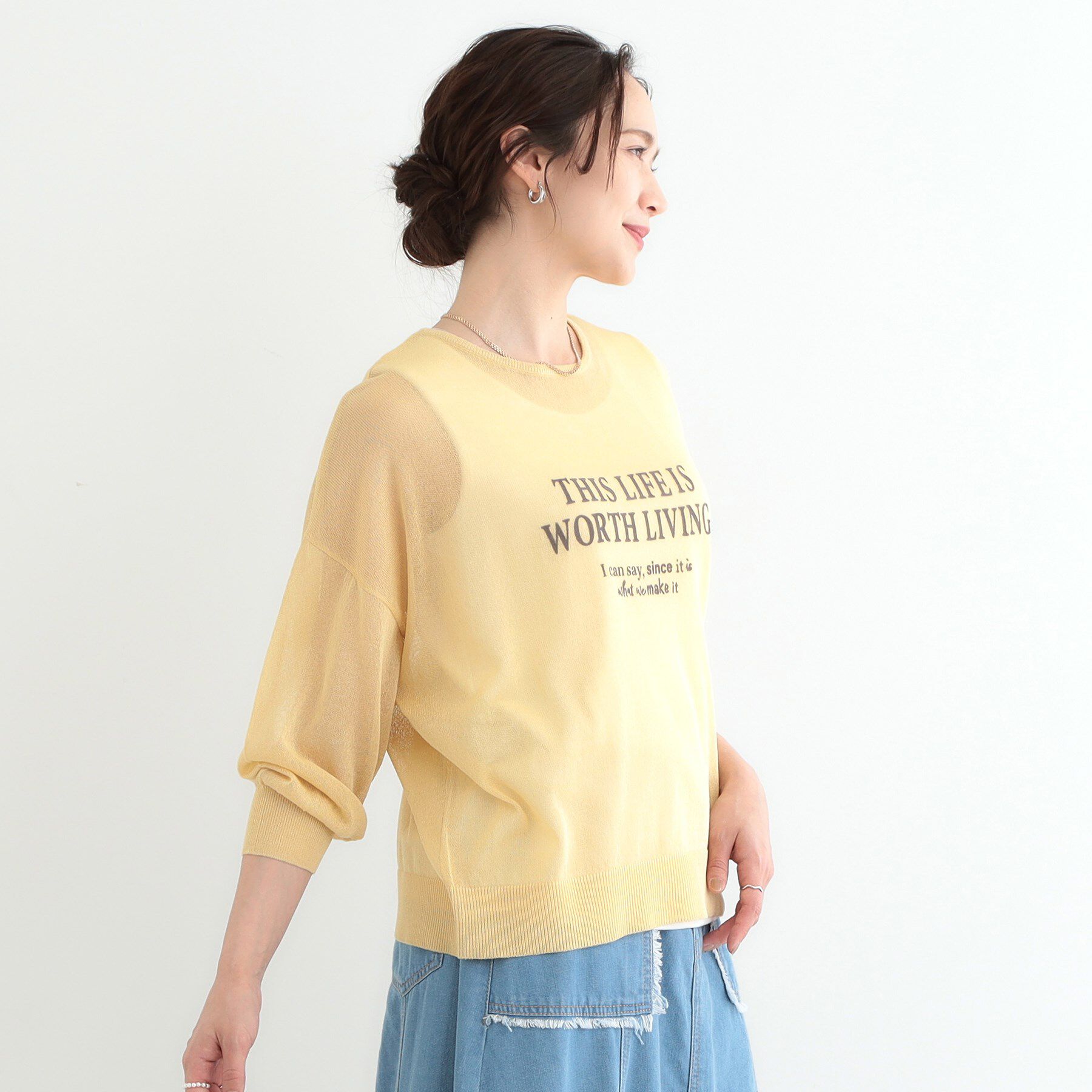 SHOO･LA･RUE「【S-LL】アソートロゴサマーニット」|ニット・セーター|