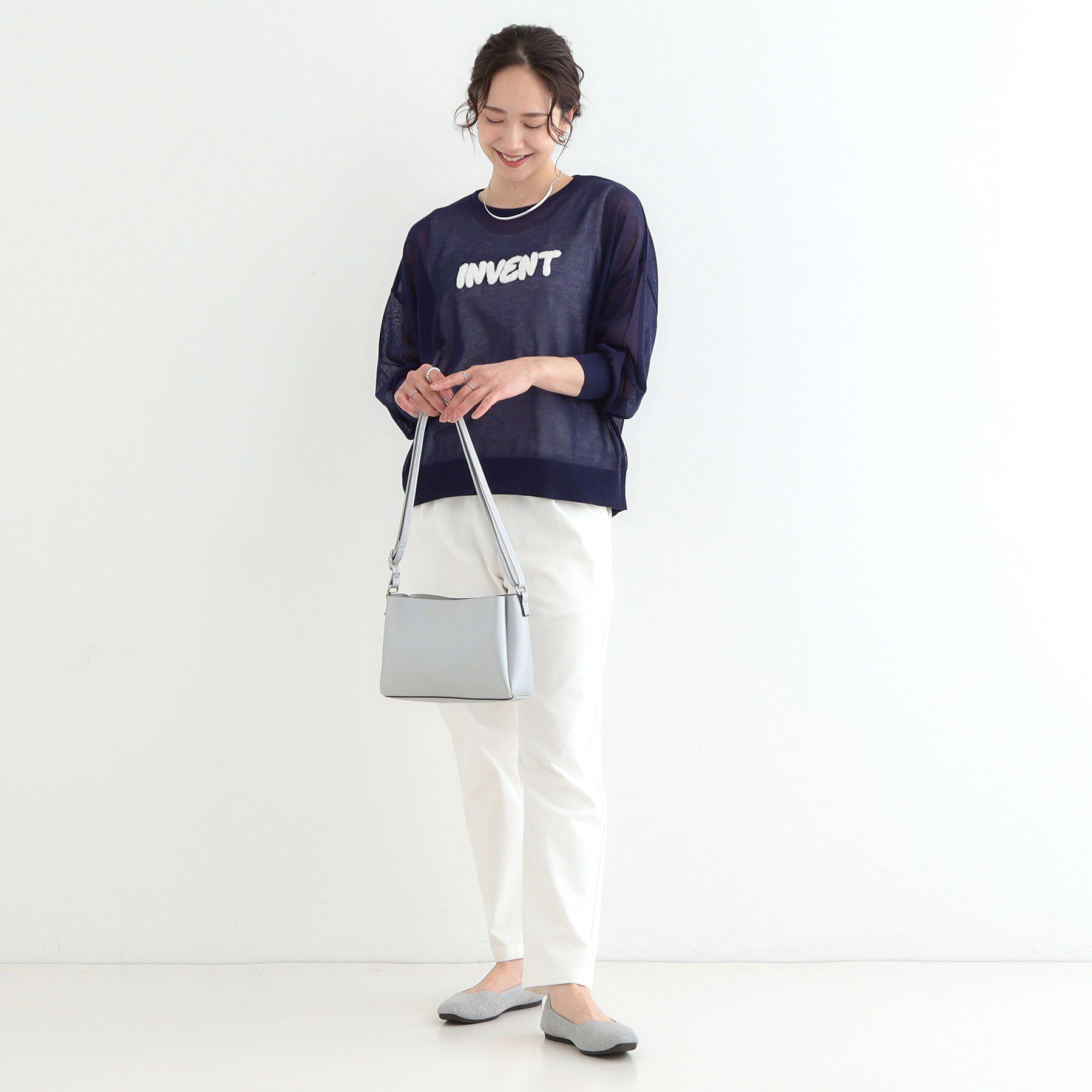 SHOO･LA･RUE「【S-LL】アソートロゴサマーニット」|ニット・セーター|