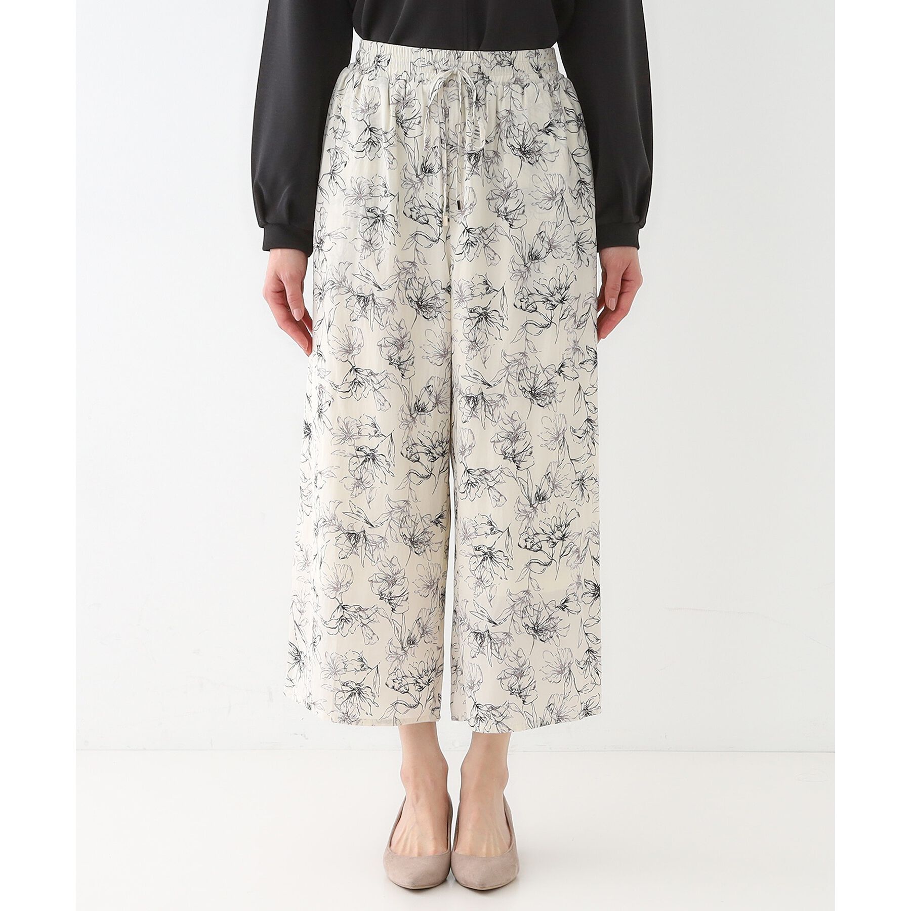 SHOO･LA･RUE「【高レビュー/着丈選べる】さらり柔らか マットサテンワイドパンツ」|その他|