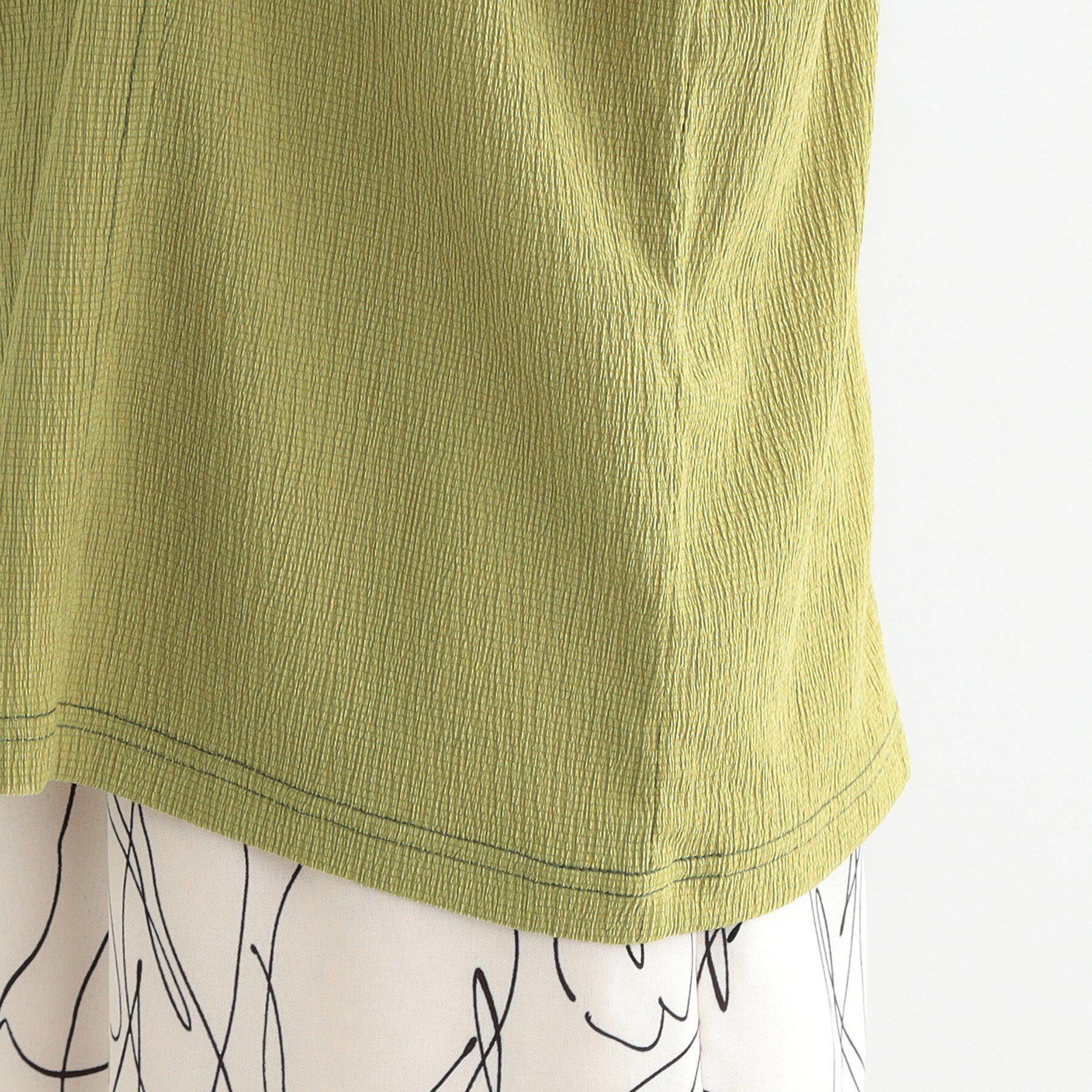 SHOO･LA･RUE「【洗える/S-LL/UV】 配色ステッチがアクセント 大人のデザイントップス」|Tシャツ・カットソー|