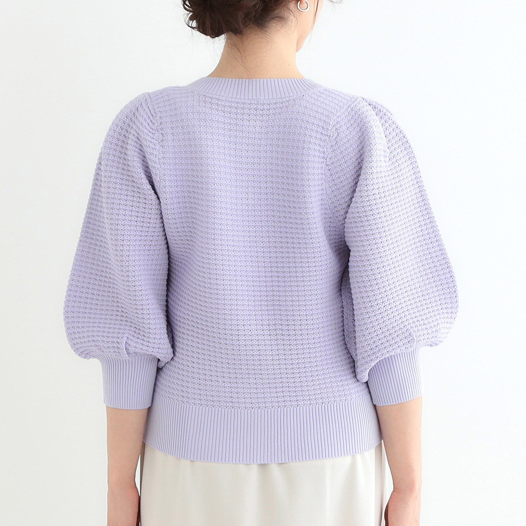 SHOO･LA･RUE「【S-LL】大人フェミニンな着こなしに 透かし編みニットカーディガン」|カーディガン|