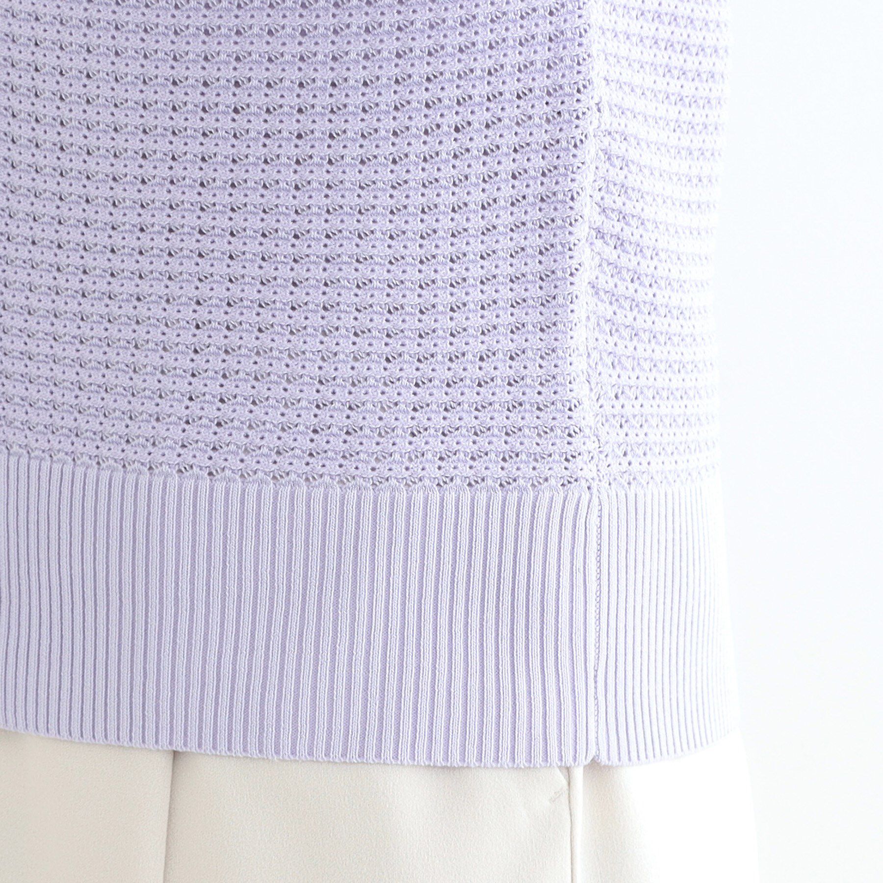 SHOO･LA･RUE「【S-LL】大人フェミニンな着こなしに 透かし編みニットカーディガン」|カーディガン|