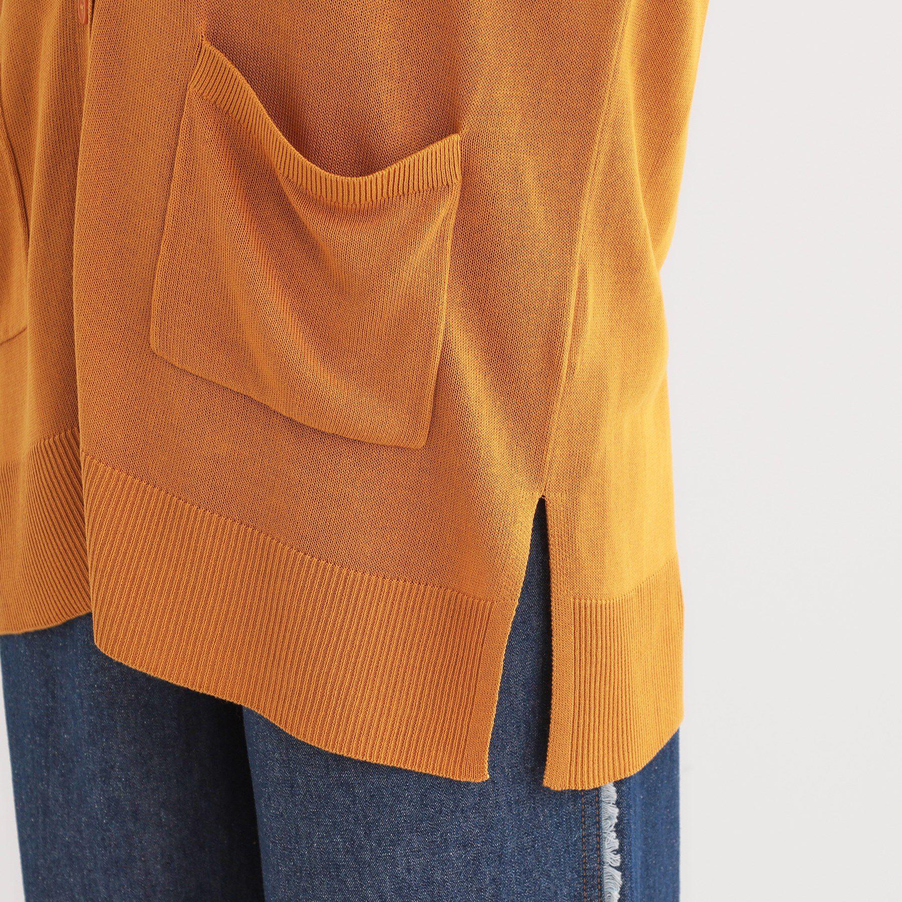 SHOO･LA･RUE「【洗える/UV】さらっと羽織れる ミドル丈Vネックカーディガン」|カーディガン|