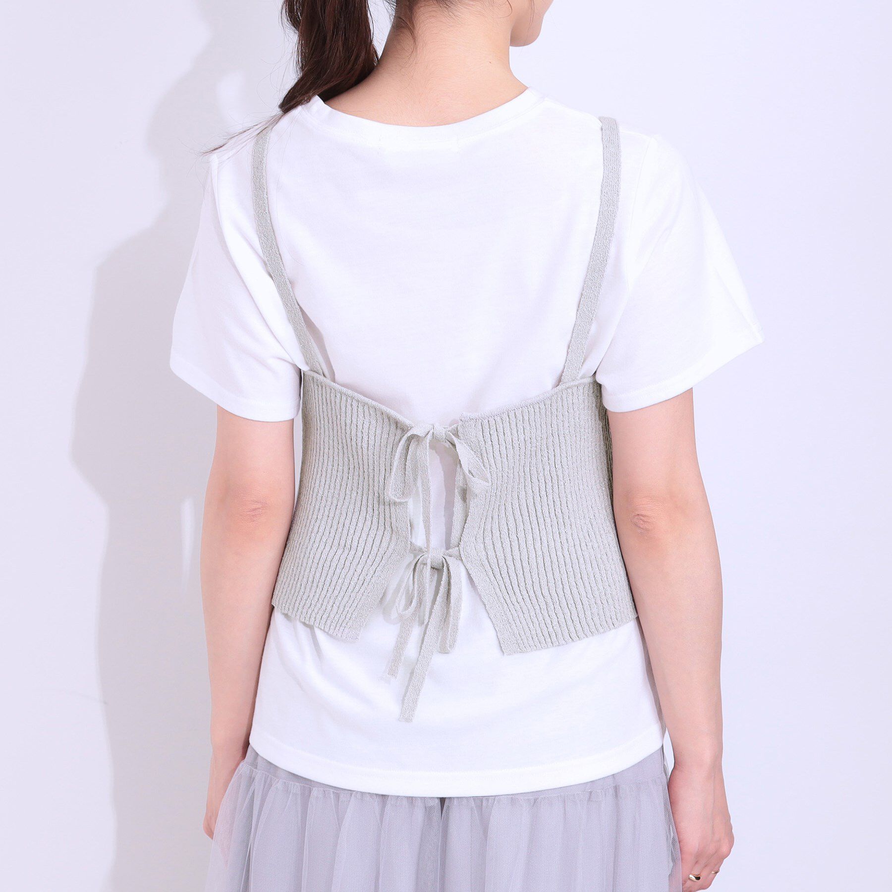 SHOO･LA･RUE「【S-LL/2点セット】ラメニットキャミ＆ロゴTシャツ」|その他|