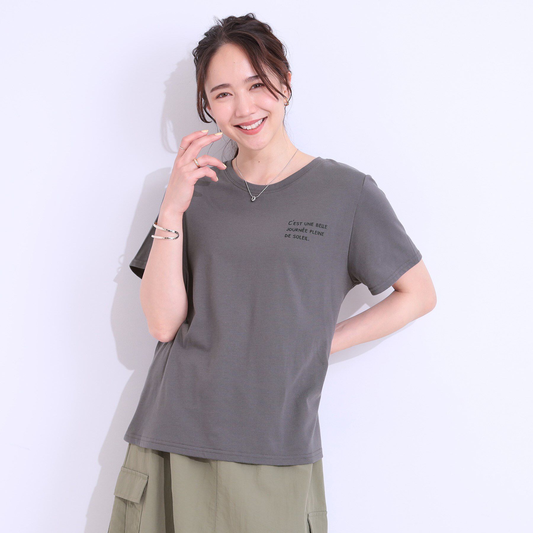 SHOO･LA･RUE「【S-LL/2点セット】ラメニットキャミ＆ロゴTシャツ」|その他|