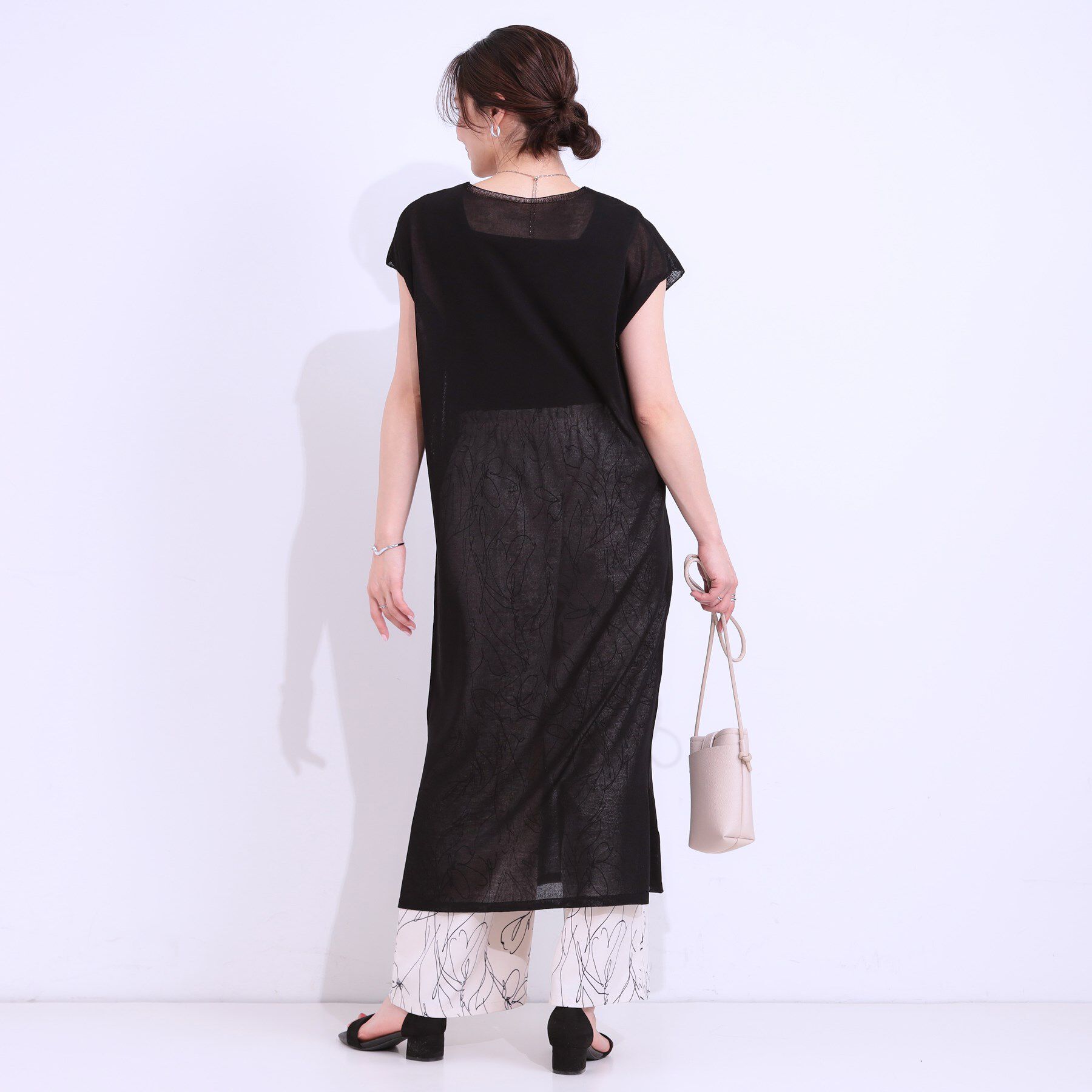 SHOO･LA･RUE「【洗える/S-LL】大人のシアーニットワンピース」|ワンピース|