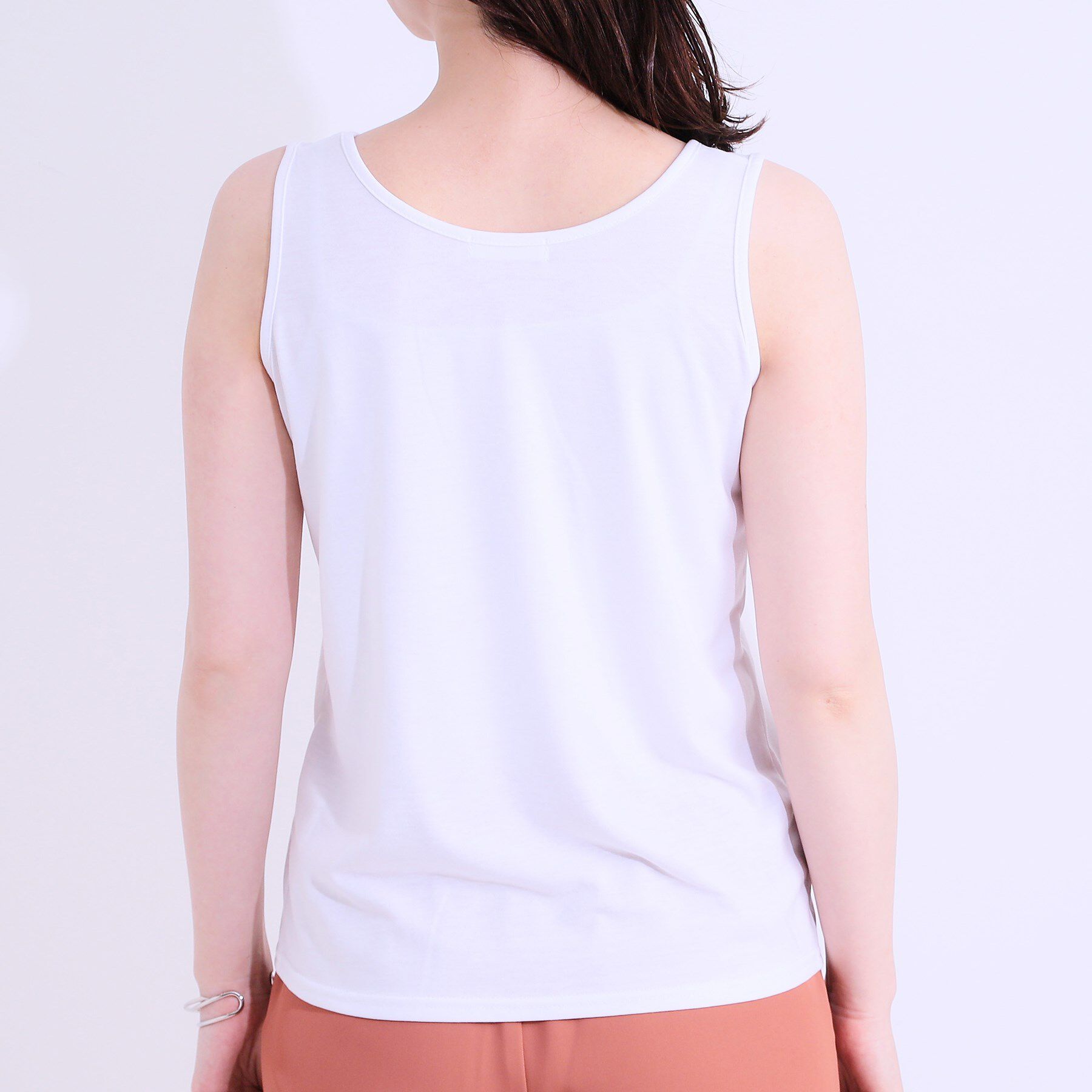 SHOO･LA･RUE「【S-LL/2点セット】程よいラメが上品 透かしニット＋タンクトップ」|ニット・セーター|