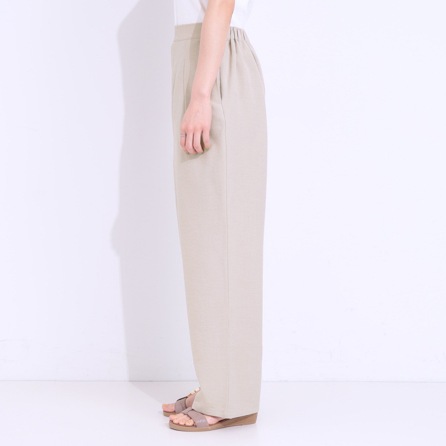 SHOO･LA･RUE「【洗える/S-LL】麻調ビンテージストレート」|その他|